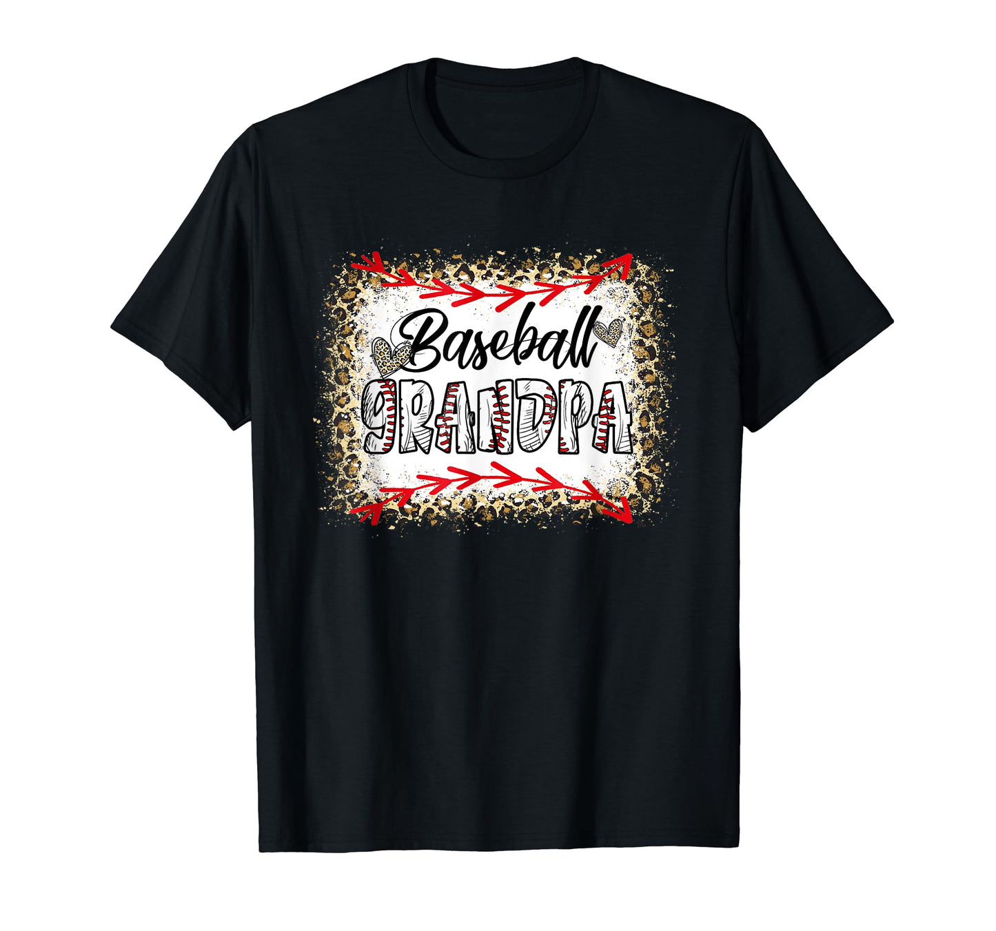 Funny Baseball Grandpa Leopard Baseball T-Shirt - Minimalist Print Unisex - T-Shirt, Sweatshirt, Hoodie