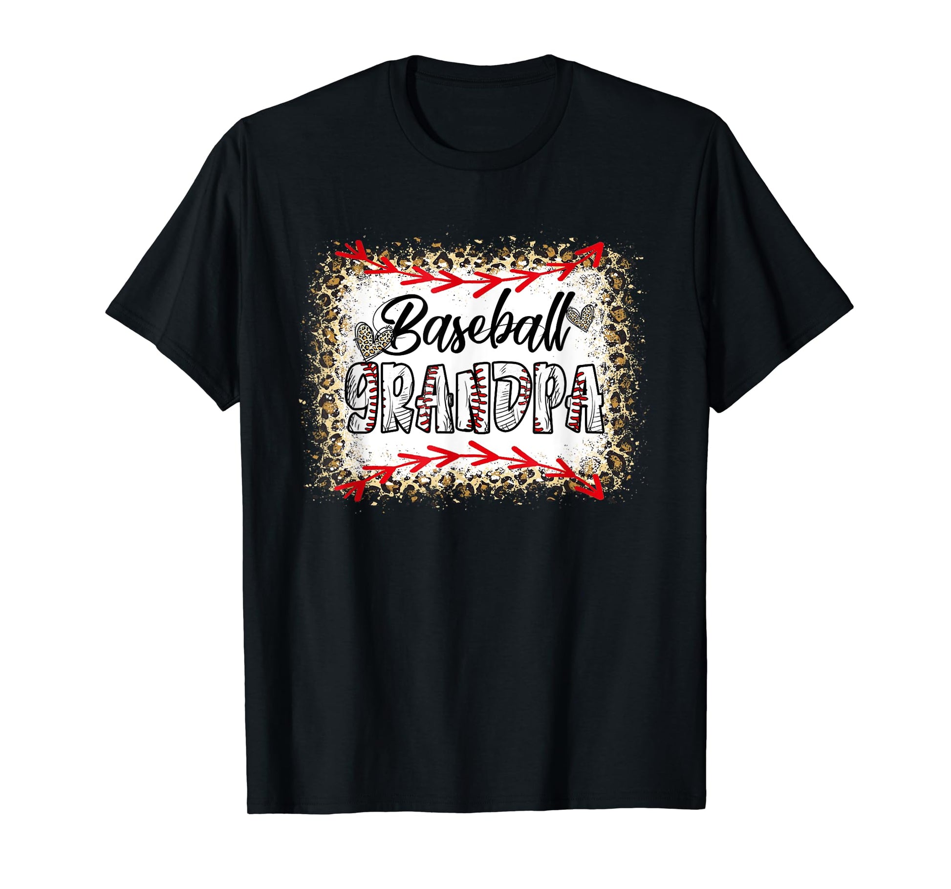 Funny Baseball Grandpa Leopard Baseball T-Shirt - Minimalist Print Unisex - T-Shirt, Sweatshirt, Hoodie