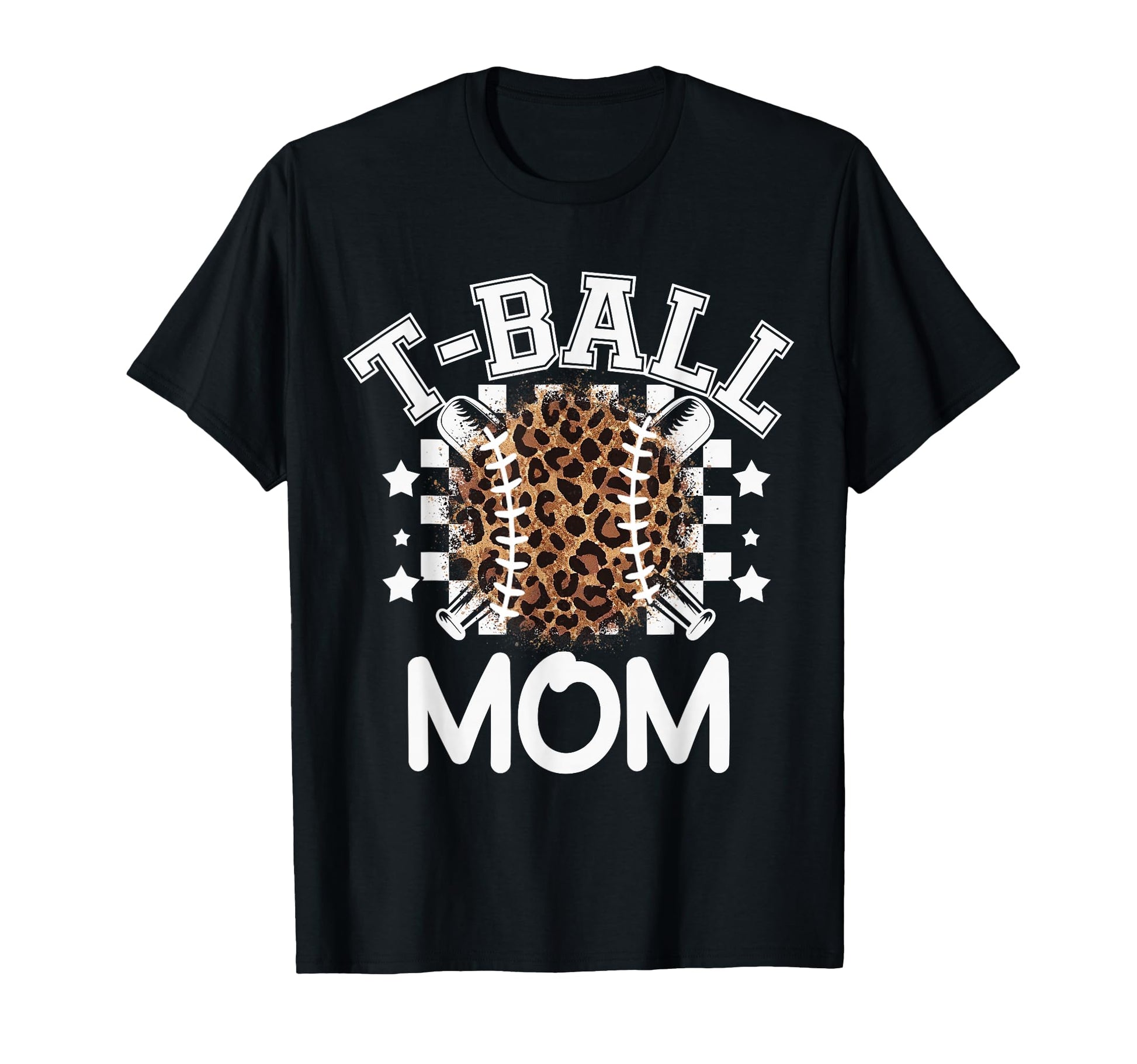 T Ball Teeball Mom Leopard T-Shirt - Casual Everyday Wear for Adults - T-Shirt, Sweatshirt, Hoodie