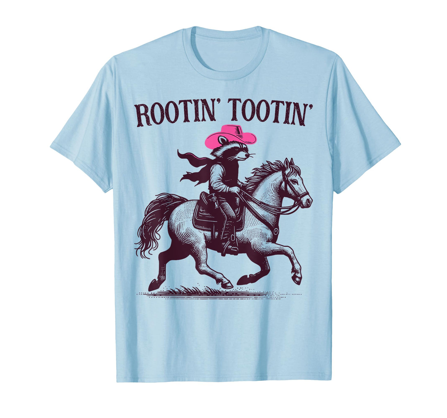 Rootin Tootin Trash Panda Western T-Shirt - Unique Graphic for Adults - T-Shirt, Sweatshirt, Hoodie