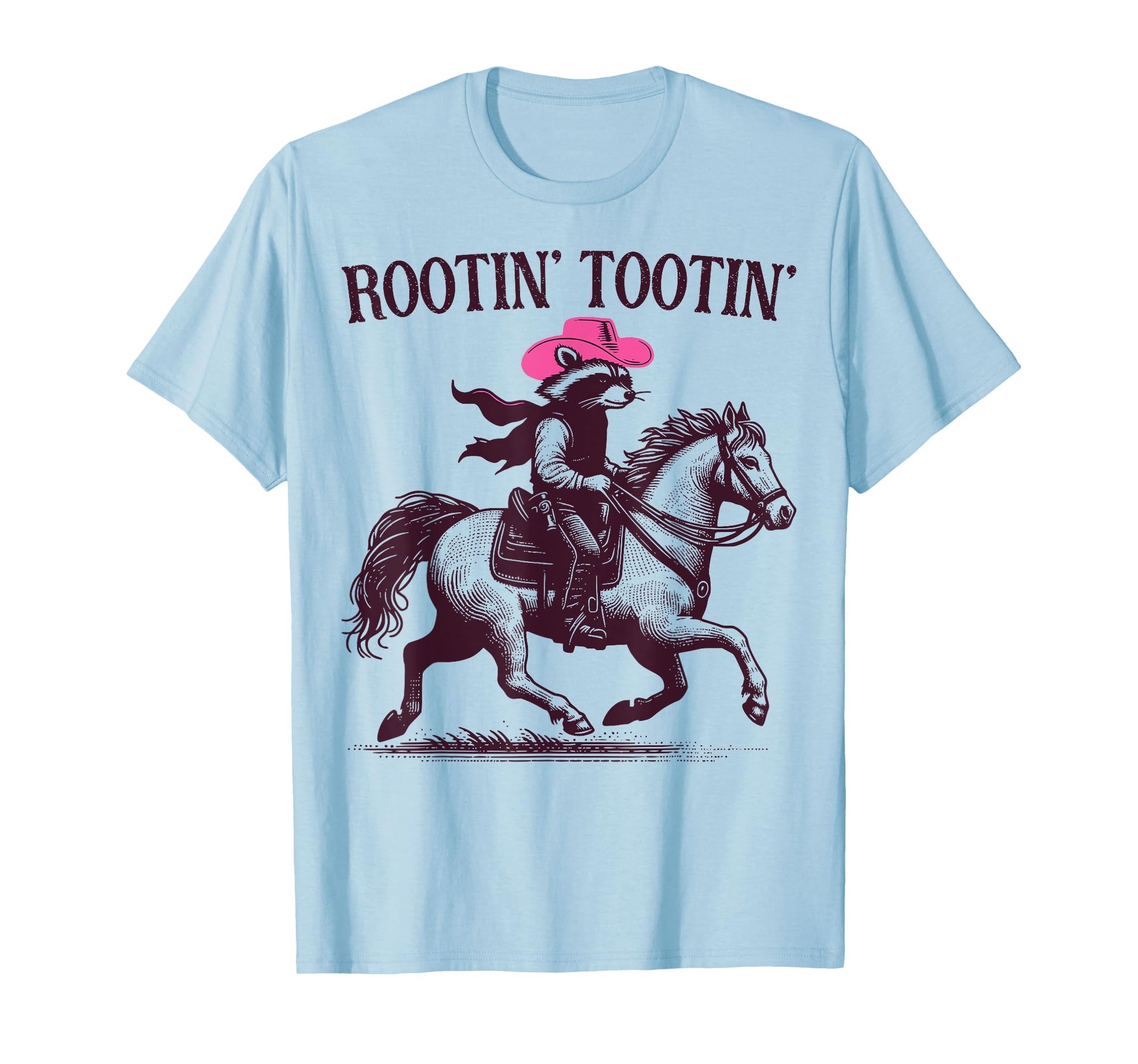 Rootin Tootin Trash Panda Western T-Shirt - Unique Graphic for Adults - T-Shirt, Sweatshirt, Hoodie