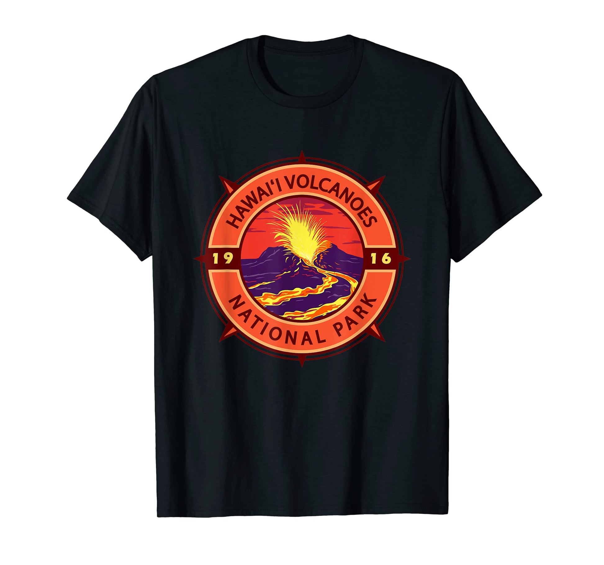 Hawaii Volcanoes National Park Compass T-Shirt - Minimalist Print Unisex - T-Shirt, Sweatshirt, Hoodie