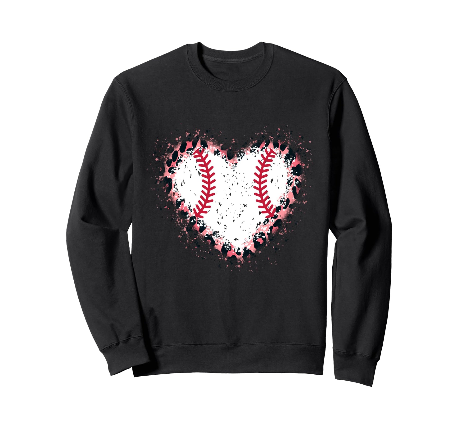 Funny Baseball Heart Baseball Sweatshirt - Novelty Apparel for Adults - T-Shirt, Sweatshirt, Hoodie