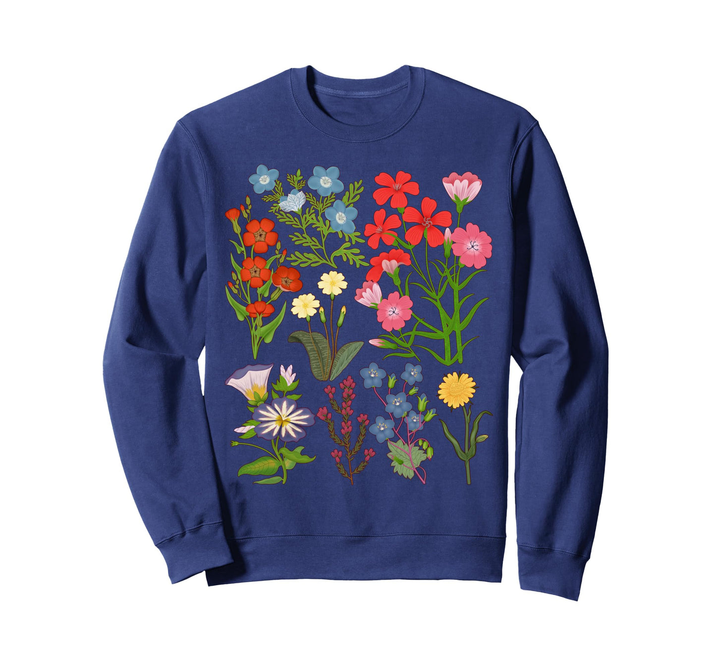 Botanical Floral Flower Hawaiian Sweatshirt - Fun Novelty Design Unisex - T-Shirt, Sweatshirt, Hoodie