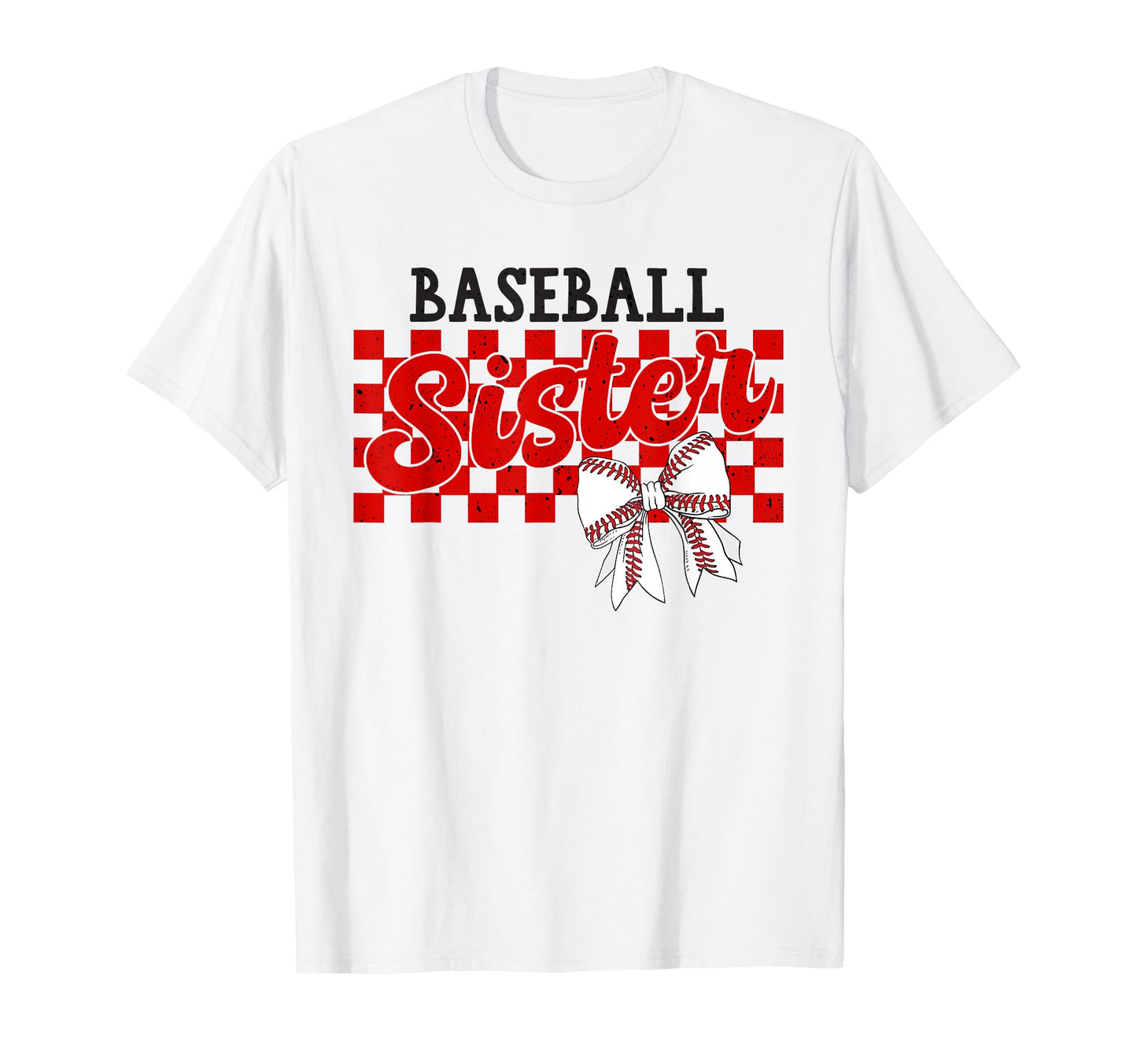 Baseball Sister Coquette Bow Biggest T-Shirt - Graphic Print for Adults - T-Shirt, Sweatshirt, Hoodie