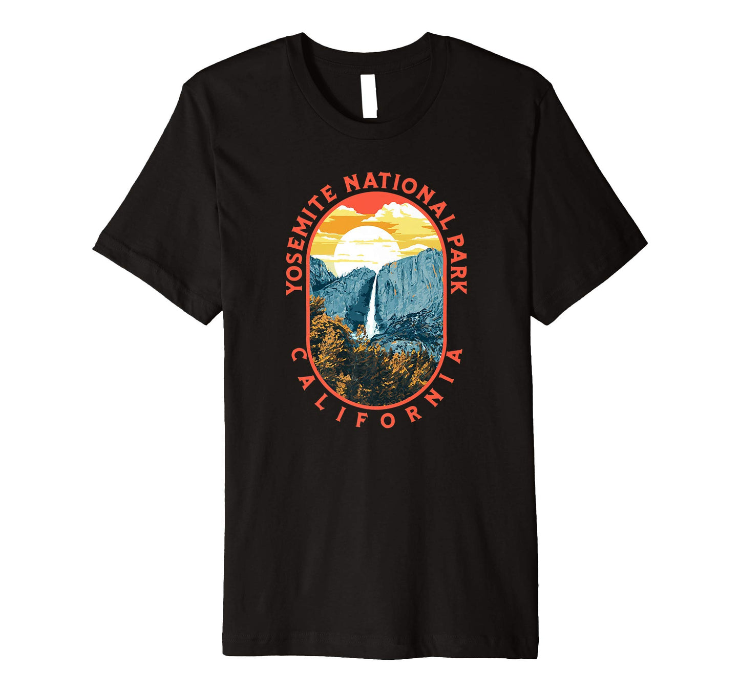 Yosemite Falls National Park T-Shirt - Fun Novelty Design for Adults - T-Shirt, Sweatshirt, Hoodie