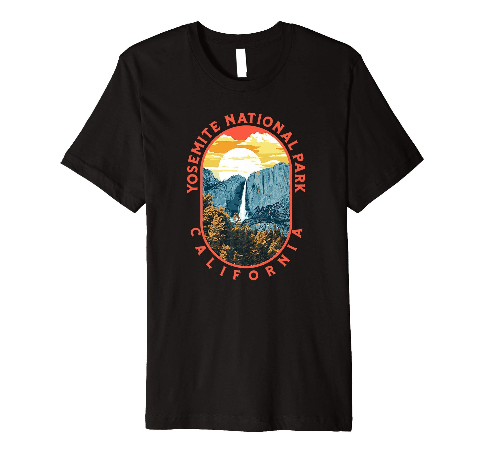 Yosemite Falls National Park T-Shirt - Fun Novelty Design for Adults - T-Shirt, Sweatshirt, Hoodie