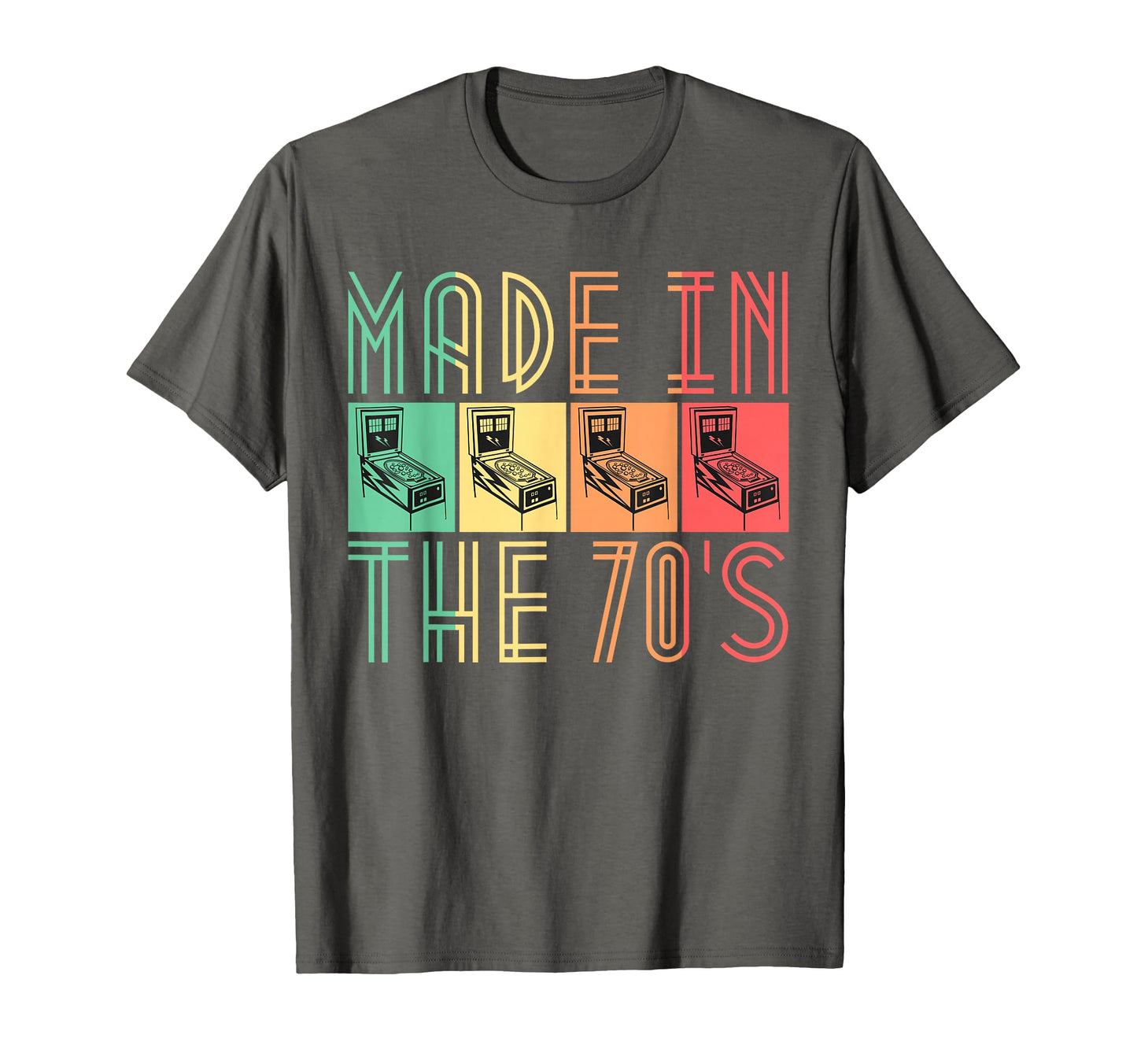 Made 70S Pinball Arcade Gifts T-Shirt - Minimalist Print for Adults - T-Shirt, Sweatshirt, Hoodie