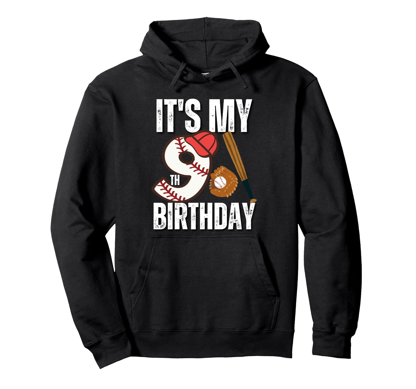 Its My 9Th Birthday Baseball Player Hoodie - Fun Novelty Design Men Women - T-Shirt, Sweatshirt, Hoodie