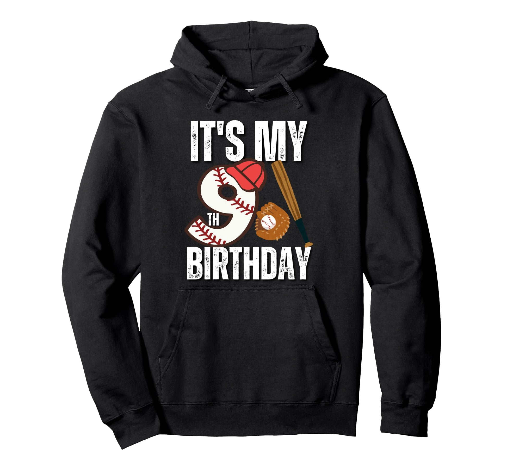 Its My 9Th Birthday Baseball Player Hoodie - Fun Novelty Design Men Women - T-Shirt, Sweatshirt, Hoodie