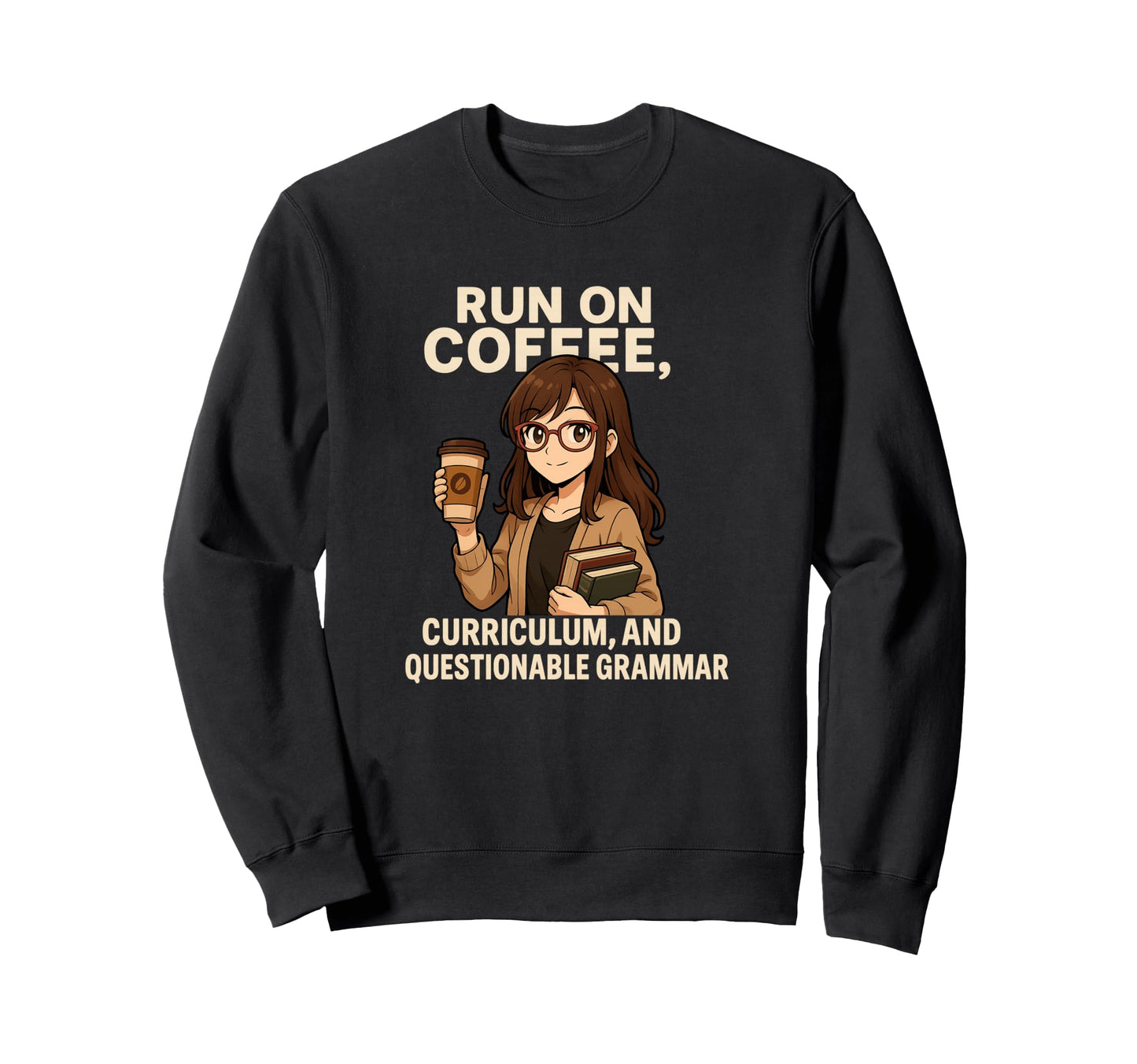 I Run Coffee Curriculum And Sweatshirt - Casual Everyday Wear Unisex - T-Shirt, Sweatshirt, Hoodie