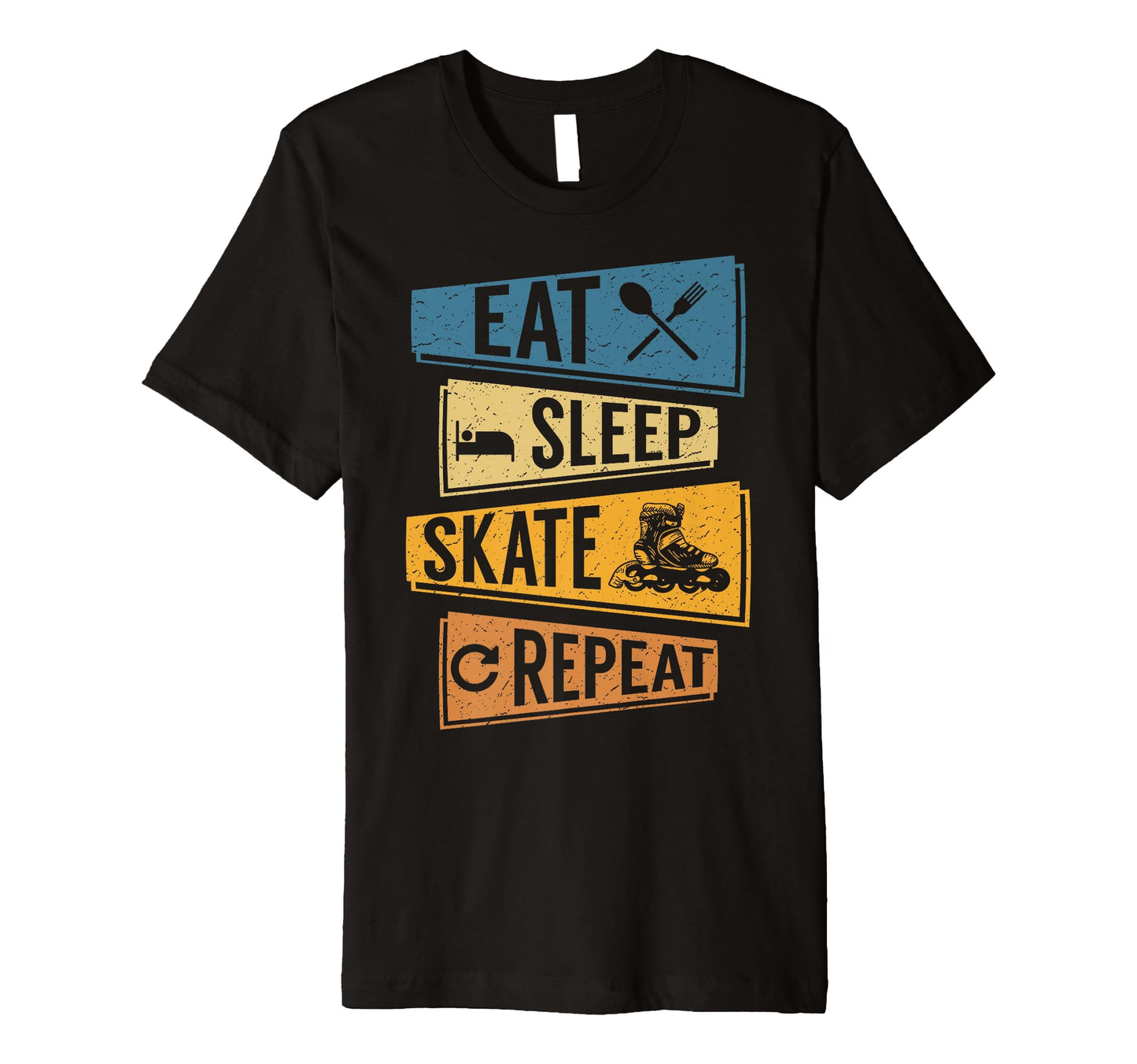 Eat Sleep Skate Repeat Funny Roller T-Shirt - Fun Novelty Design Men Women - T-Shirt, Sweatshirt, Hoodie