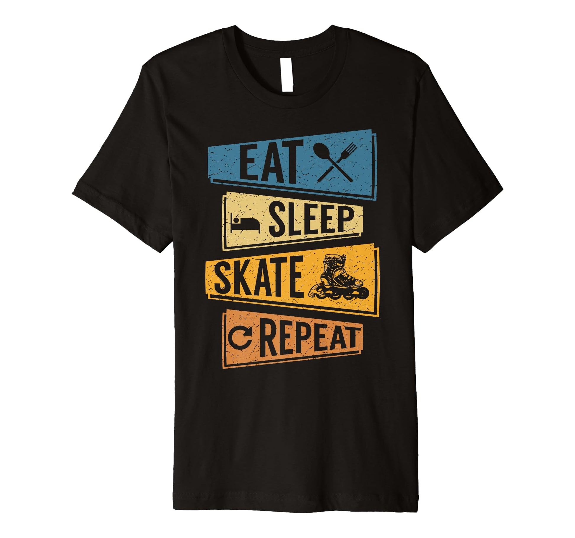 Eat Sleep Skate Repeat Funny Roller T-Shirt - Fun Novelty Design Men Women - T-Shirt, Sweatshirt, Hoodie
