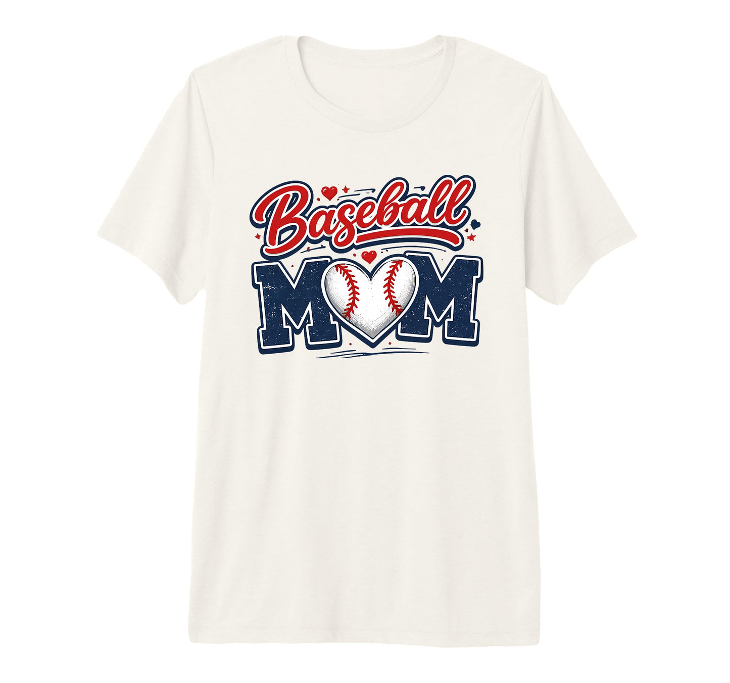 Baseball Mom Baseball Heart Mothers Day T-Shirt - Custom Art Print Unisex - T-Shirt, Sweatshirt, Hoodie