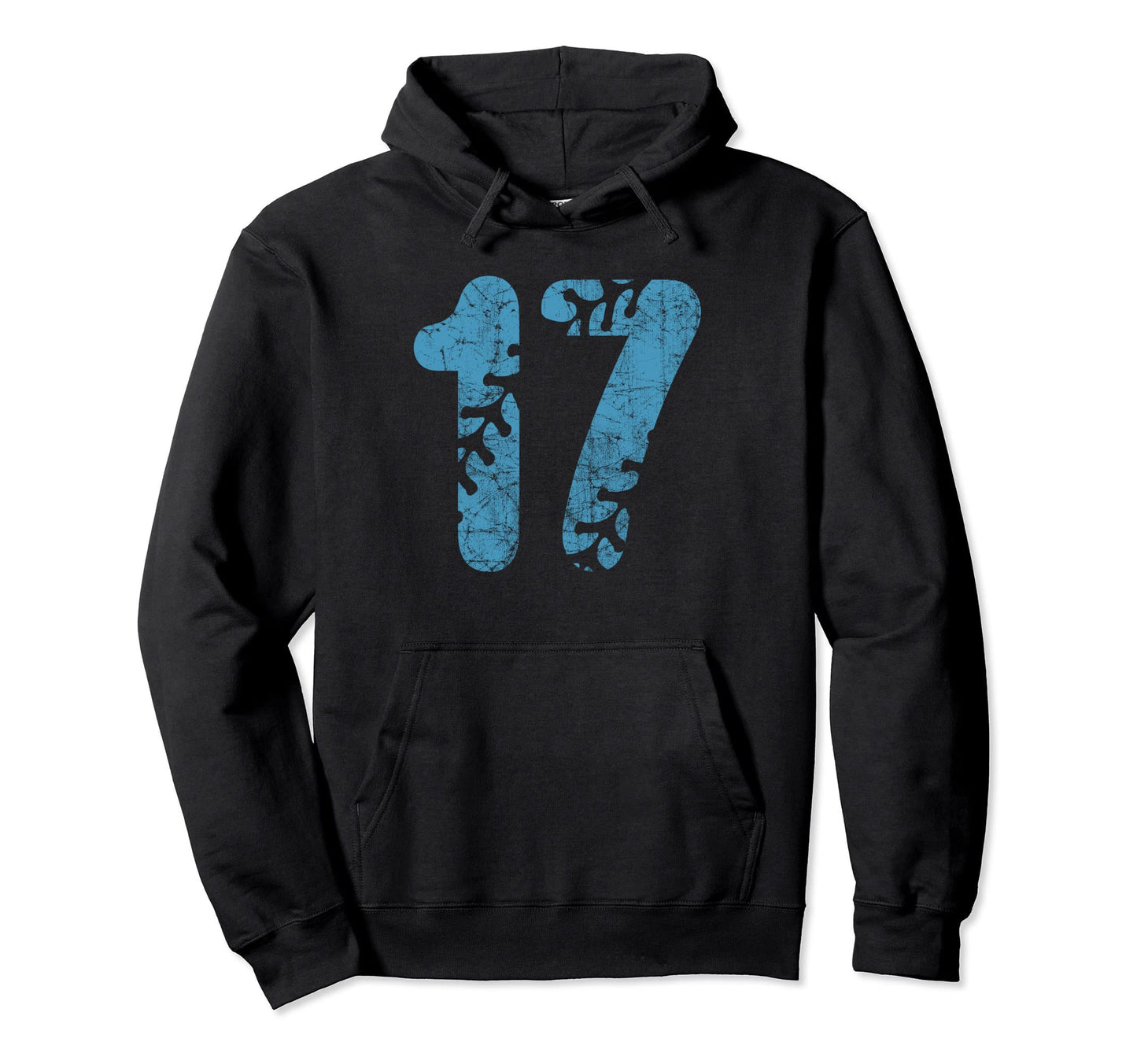 Baseball Softball Mom 17 Number Hoodie - Fun Novelty Design for Adults - T-Shirt, Sweatshirt, Hoodie