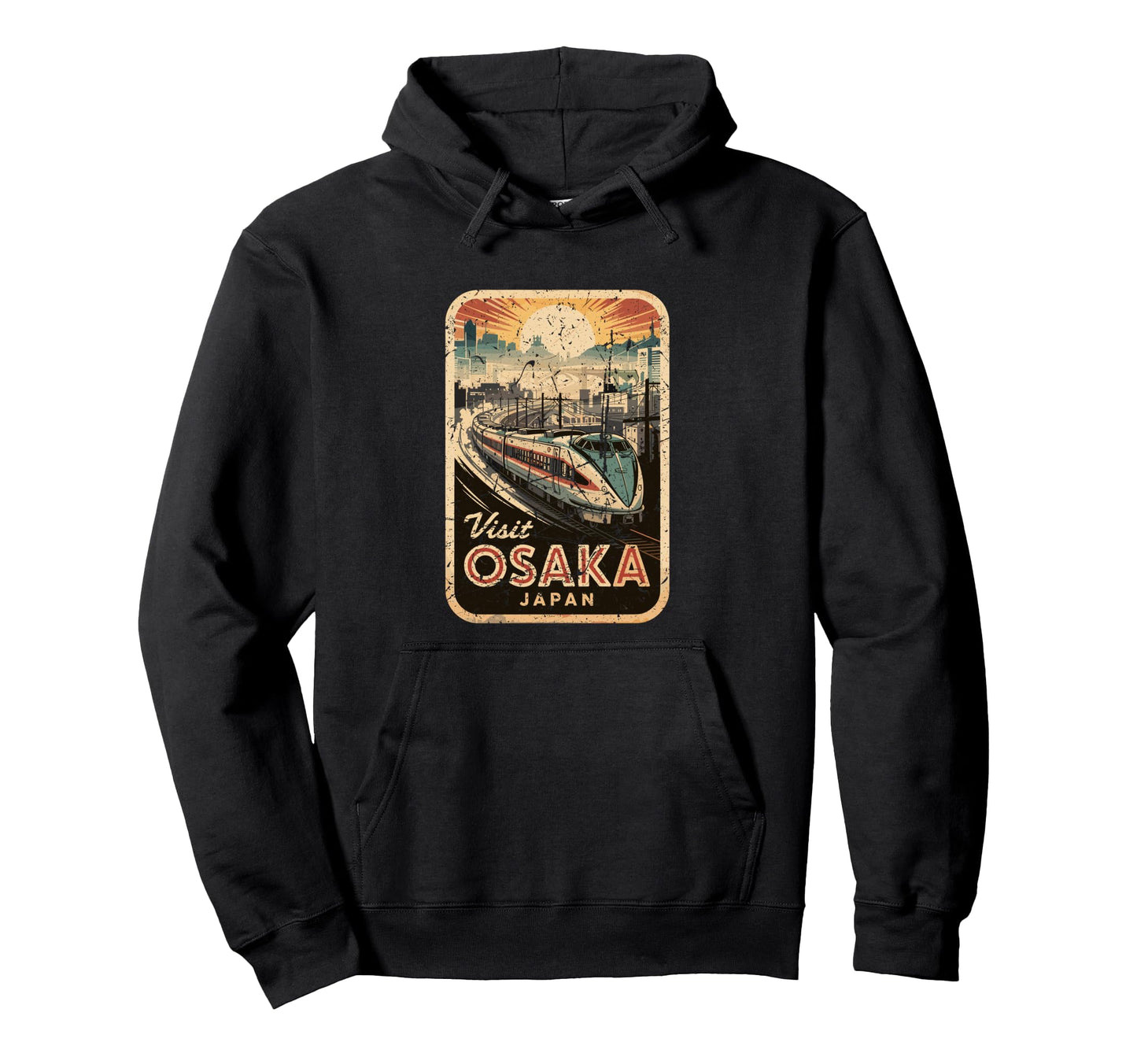 Osaka Japan Train Travel Japanese Souvenir Hoodie - Trendy Graphic Unisex - T-Shirt, Sweatshirt, Hoodie