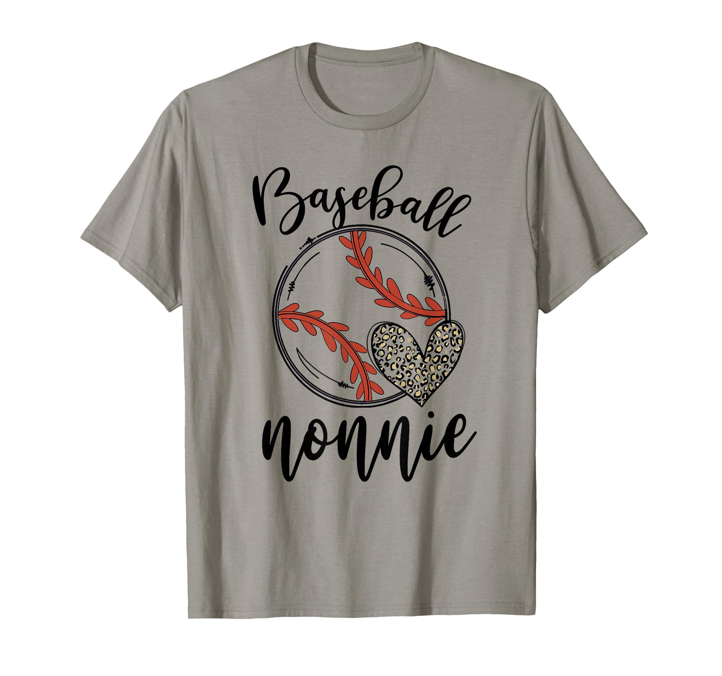 Baseball Nonnie Leopard Funny T-Shirt - Casual Everyday Wear for Adults - T-Shirt, Sweatshirt, Hoodie
