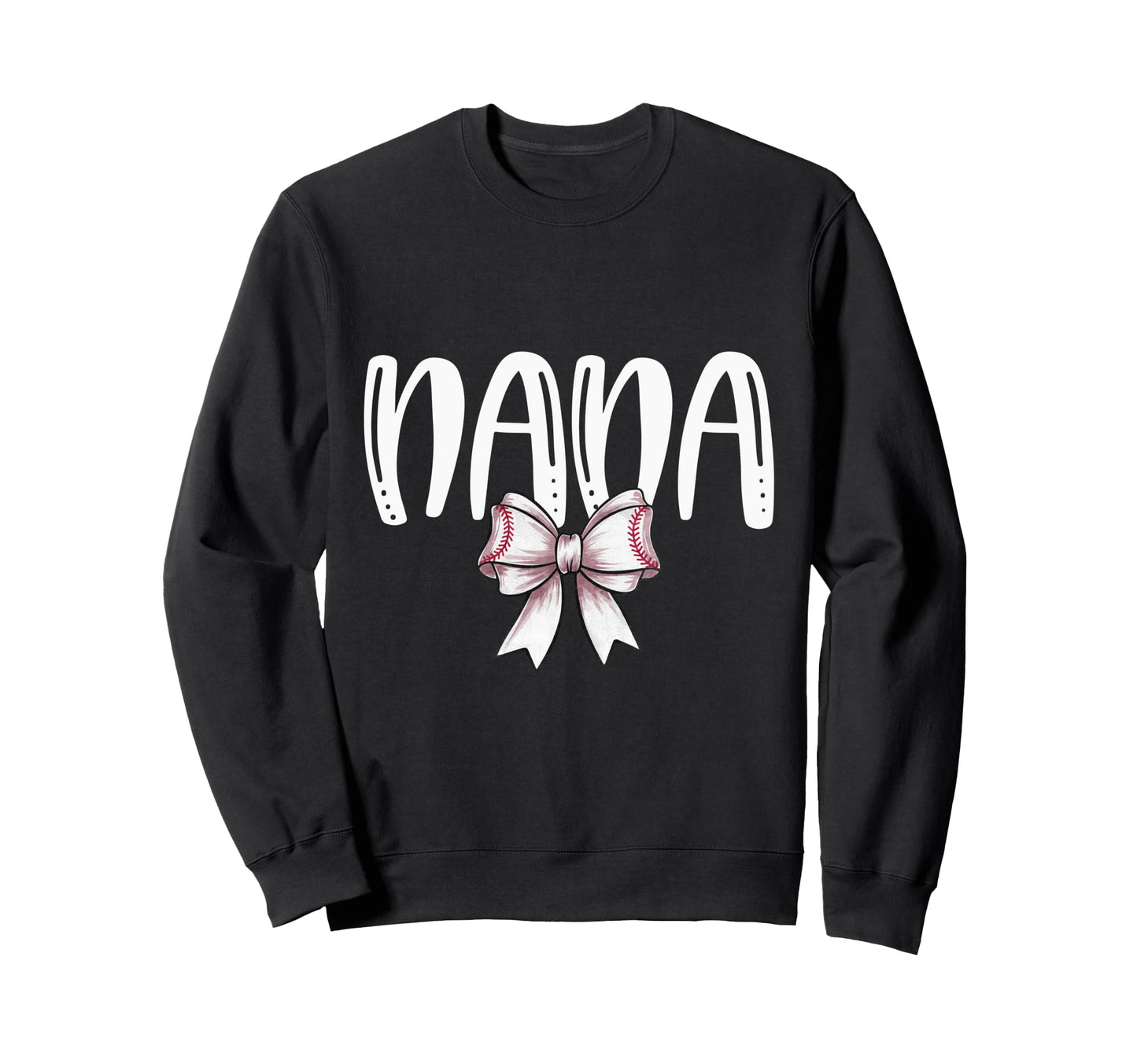 Coquette Baseball Nana Spirit Sweatshirt - Custom Art Print Men Women - T-Shirt, Sweatshirt, Hoodie