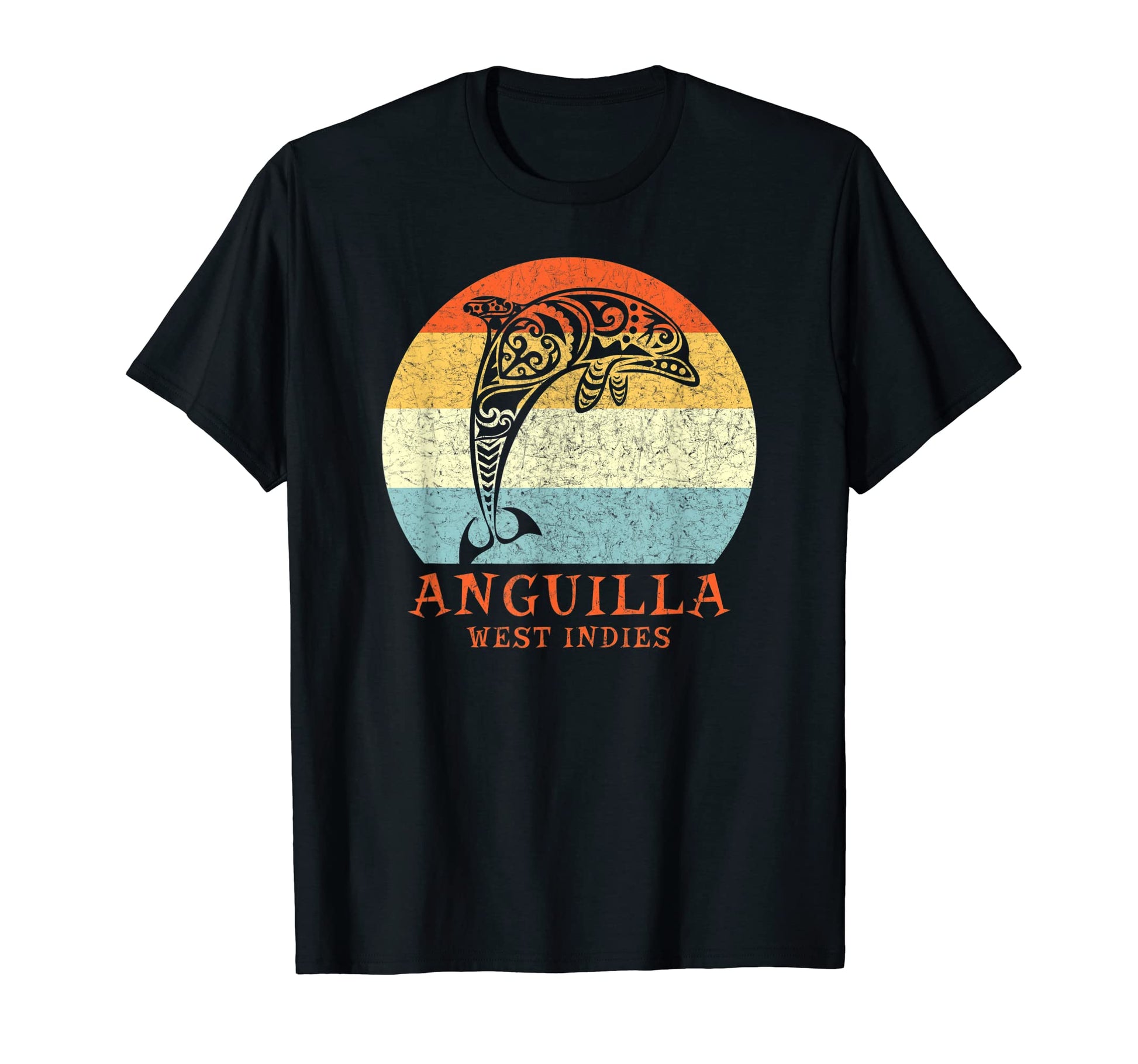 Anguilla West Indies Tribal Dolphin T-Shirt - Streetwear Style Men Women - T-Shirt, Sweatshirt, Hoodie