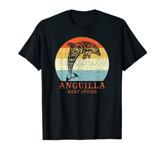Anguilla West Indies Tribal Dolphin T-Shirt - Streetwear Style Men Women - T-Shirt, Sweatshirt, Hoodie