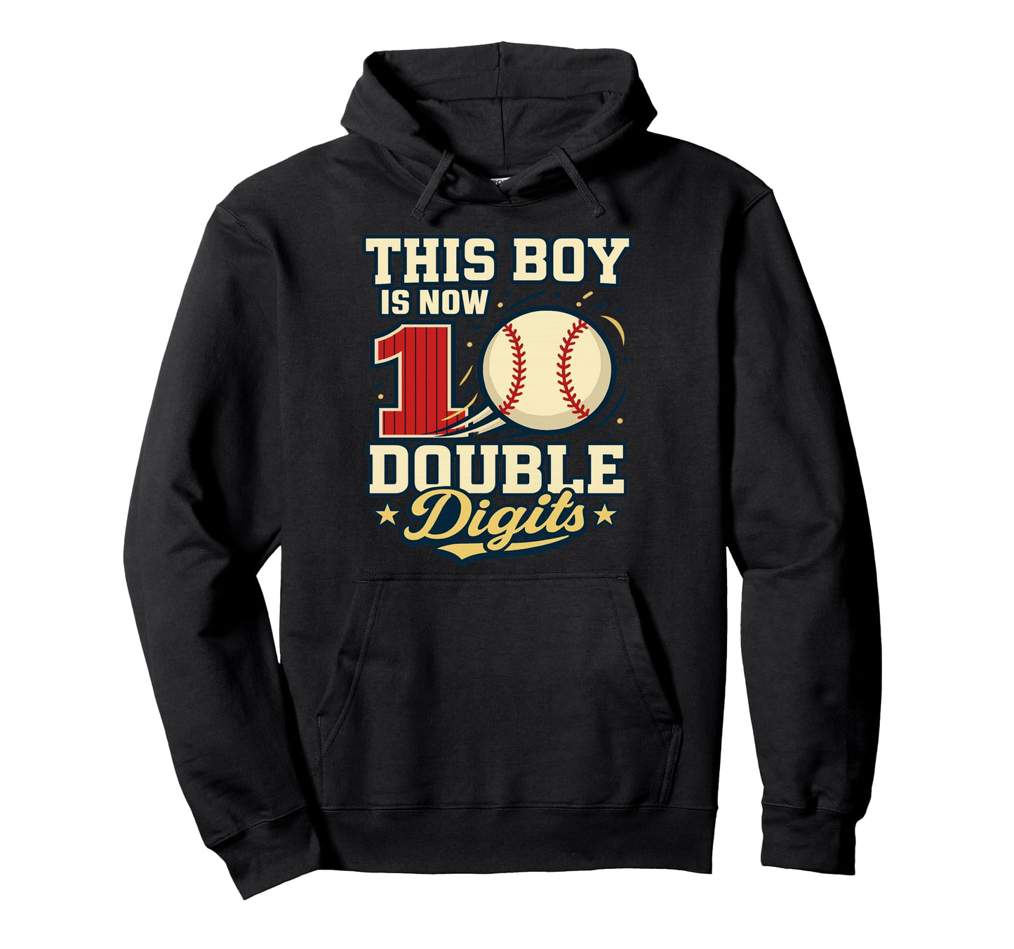 10Th Birthday Baseball Player Tenth Hoodie - Aesthetic Graphic Unisex - T-Shirt, Sweatshirt, Hoodie