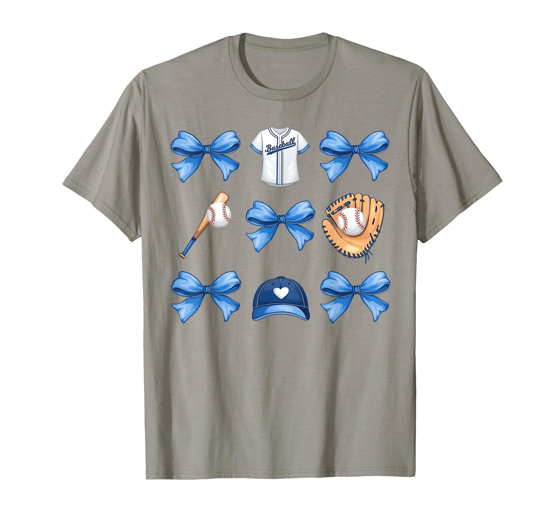 Baseball Game Day Blue Coquette T-Shirt - Fun Novelty Design for Adults - T-Shirt, Sweatshirt, Hoodie