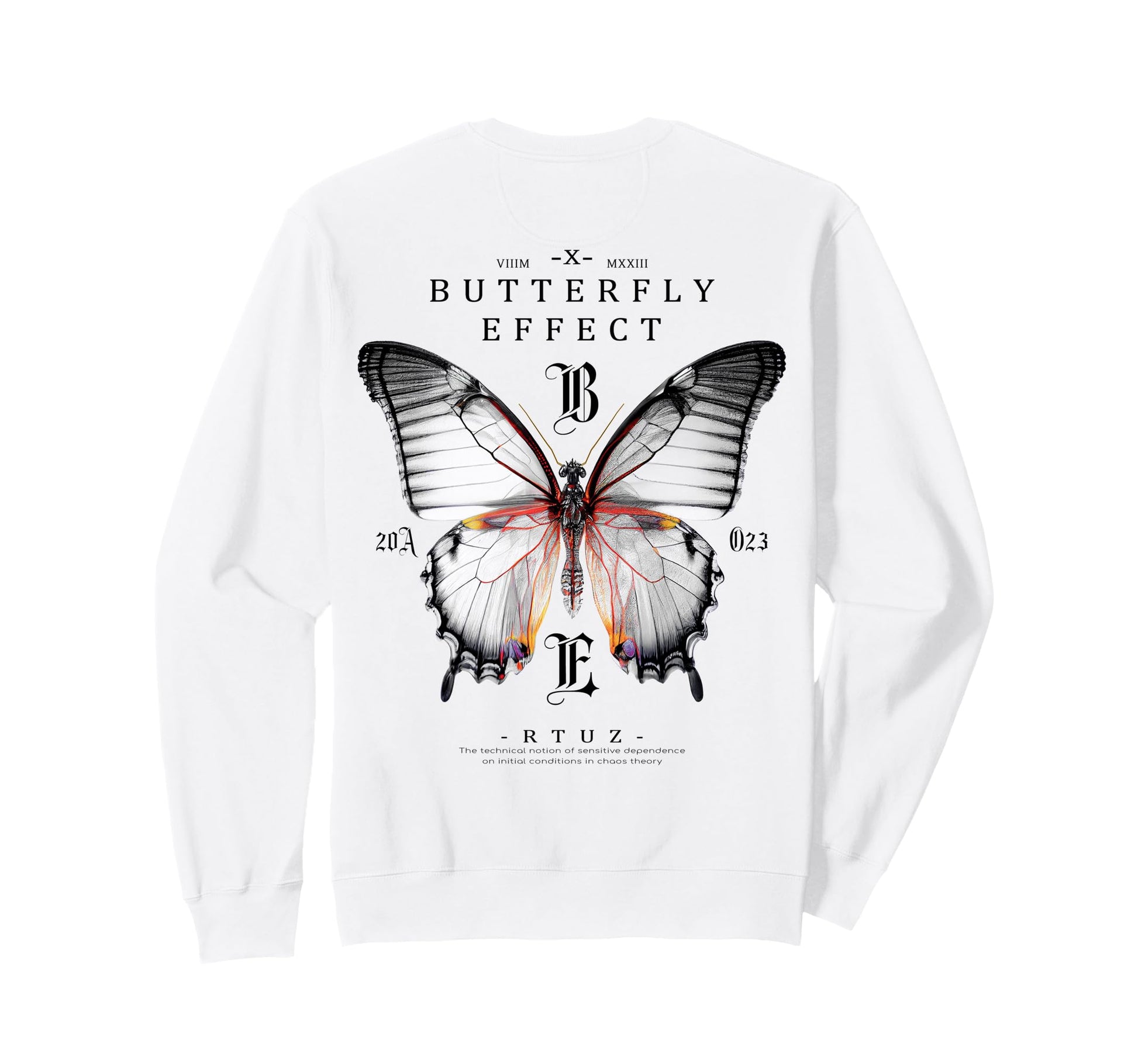 Y2K Back Streetwear Butterfly Sweatshirt - Casual Everyday Wear for Adults - T-Shirt, Sweatshirt, Hoodie