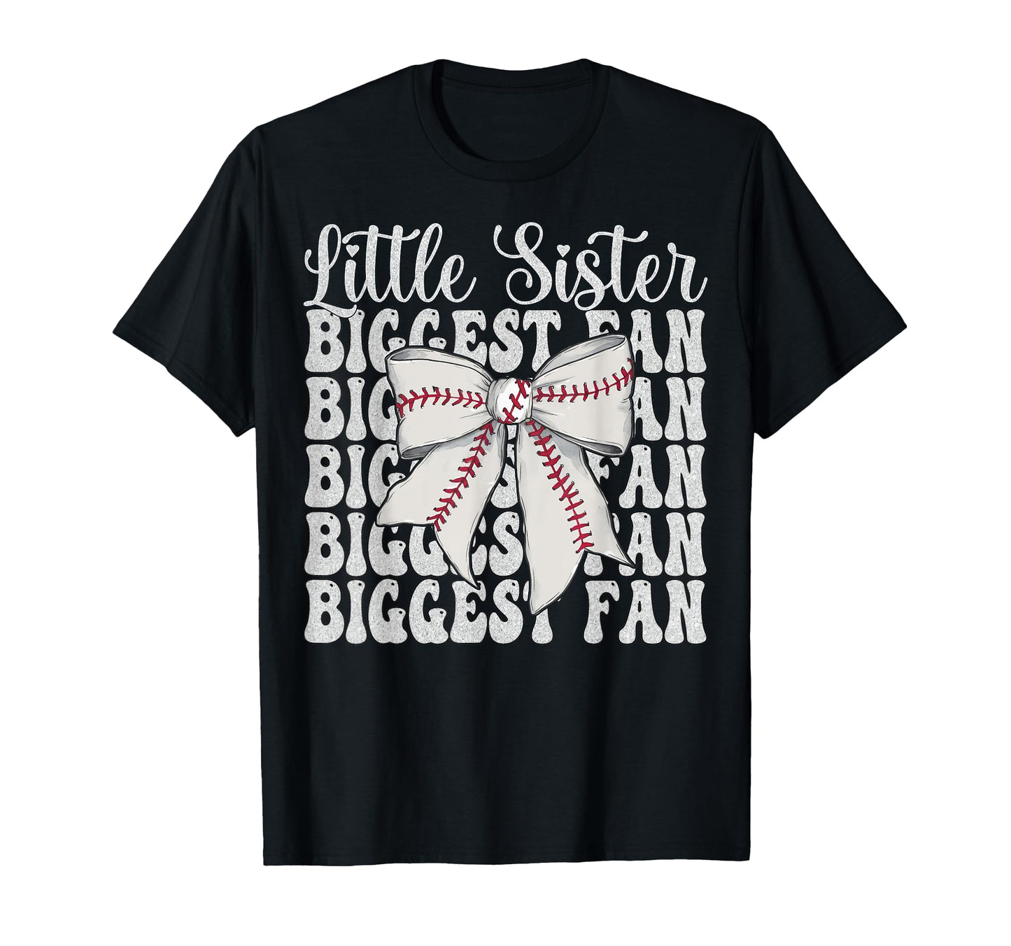 Baseball Sister Baseball Coquette Bow T-Shirt - Fun Novelty Design Unisex - T-Shirt, Sweatshirt, Hoodie