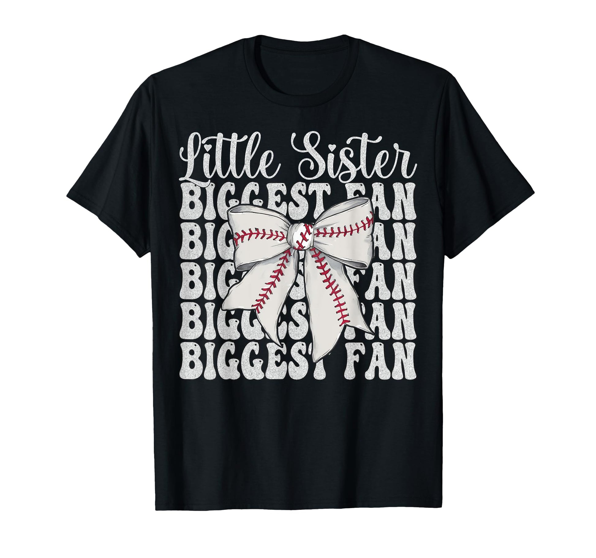 Baseball Sister Baseball Coquette Bow T-Shirt - Fun Novelty Design Unisex - T-Shirt, Sweatshirt, Hoodie