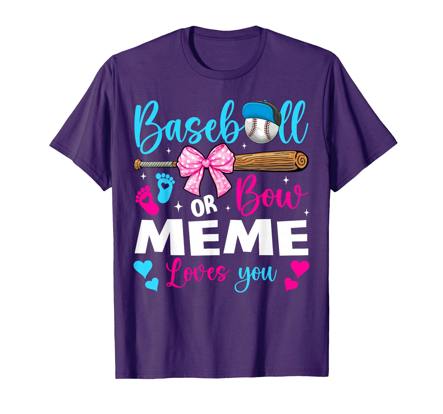 Baseball Or Bow Meme Loves You T-Shirt - Fun Novelty Design for Adults - T-Shirt, Sweatshirt, Hoodie
