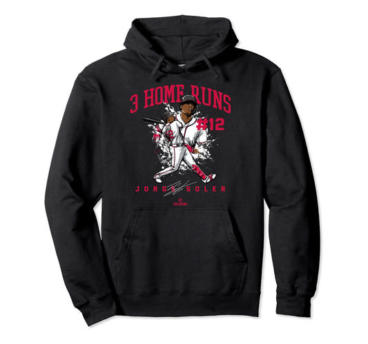 3 Home Runs Jorge Soler Mlbpa Hoodie - Casual Everyday Wear Men Women - T-Shirt, Sweatshirt, Hoodie