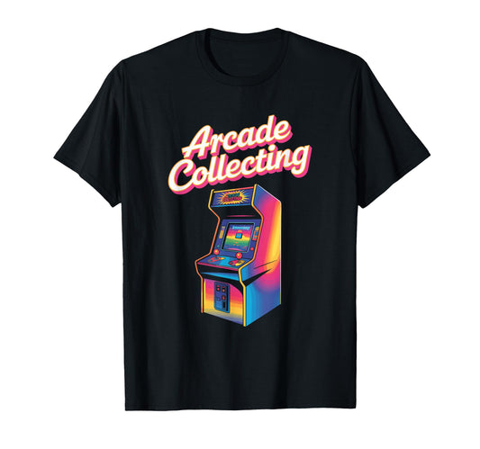 Arcade Collecting Cabinet Rainbow T-Shirt - Fun Novelty Design for Adults - T-Shirt, Sweatshirt, Hoodie