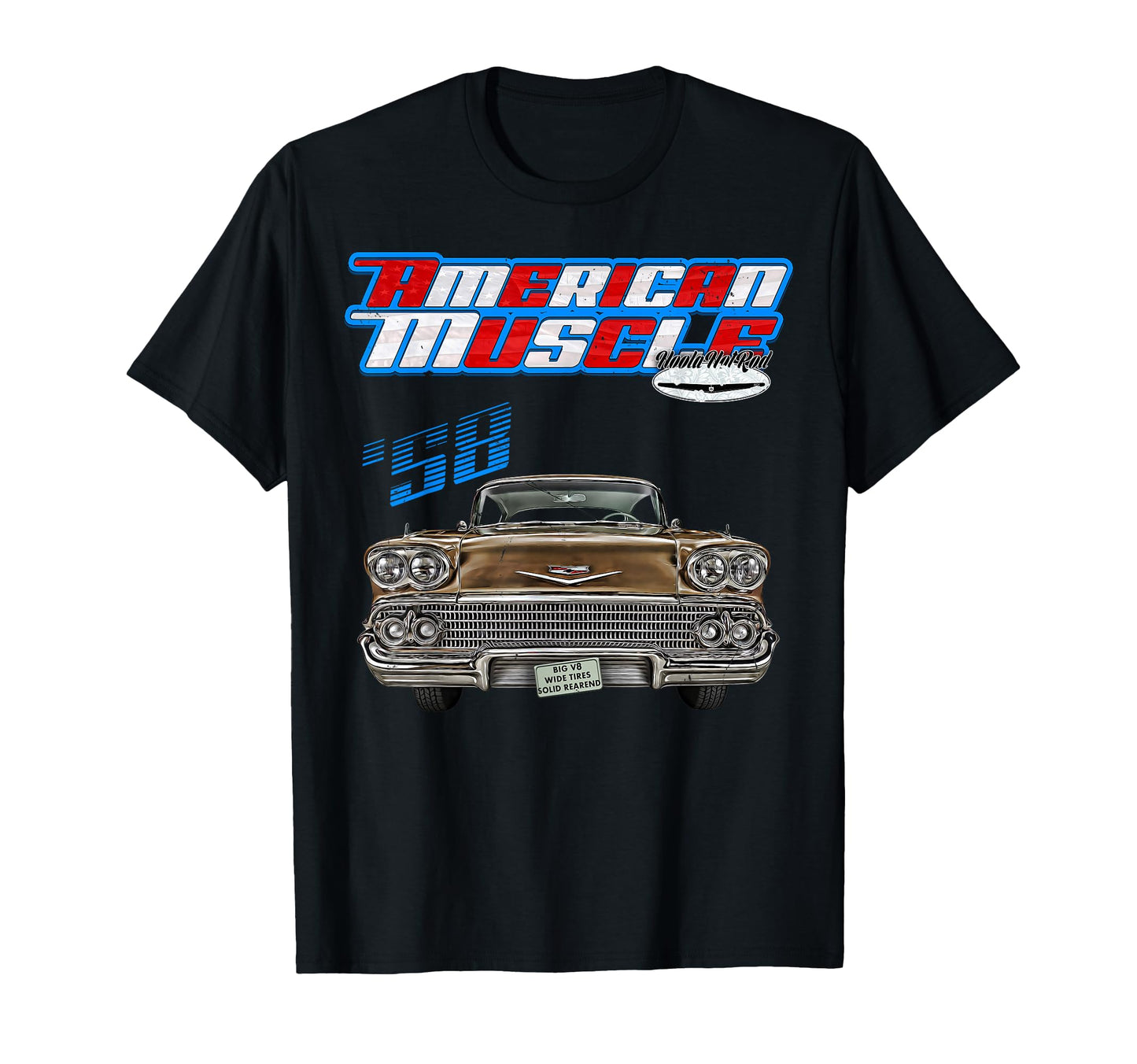 1958 Impala Belair Bel Air Delray Del T-Shirt - Graphic Print for Adults - T-Shirt, Sweatshirt, Hoodie