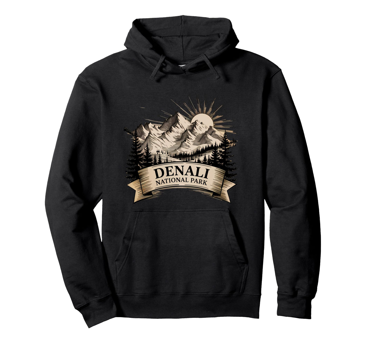 Denali Est 1917 Alaska National Hoodie - Casual Everyday Wear for Adults - T-Shirt, Sweatshirt, Hoodie