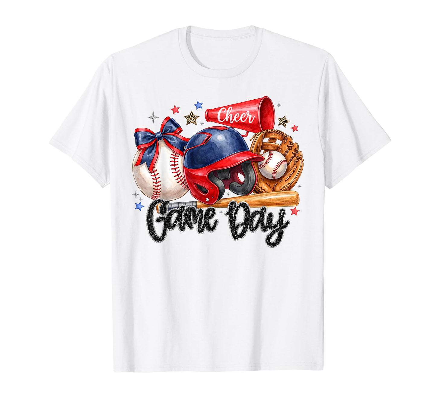 Game Day Baseball Coquette Bow Sports T-Shirt - Unique Graphic for Adults - T-Shirt, Sweatshirt, Hoodie