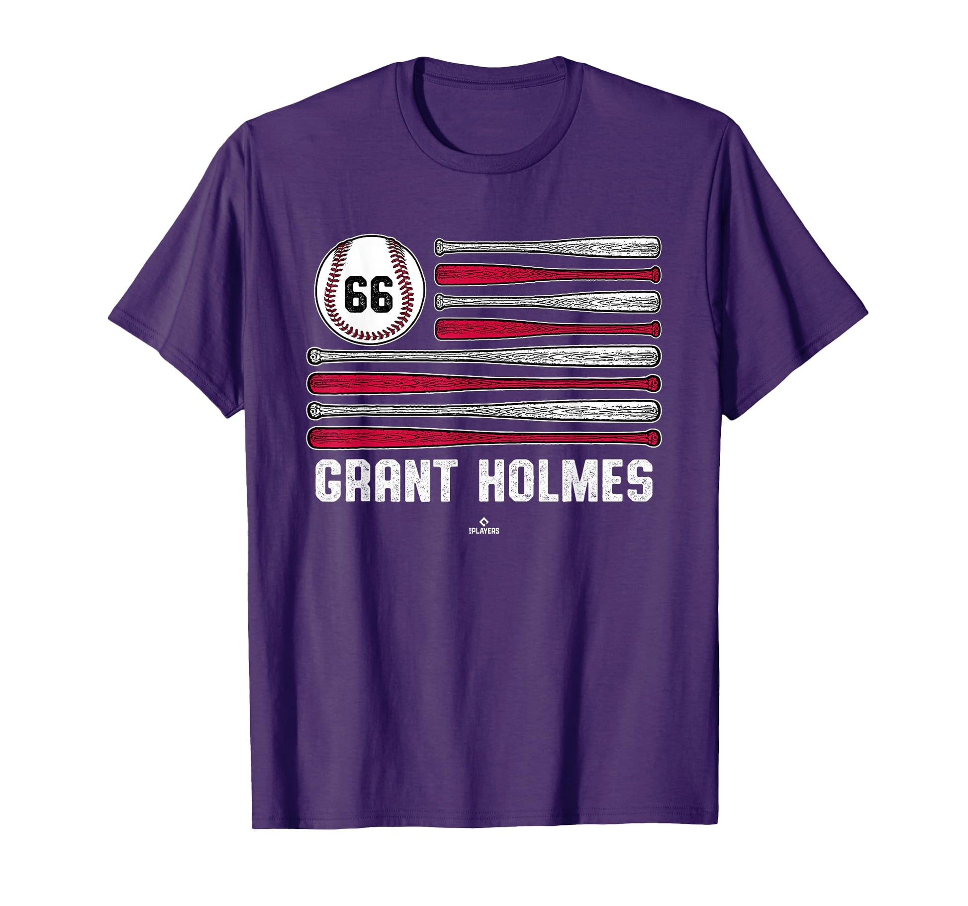 Baseball American Flag Grant Holmes T-Shirt - Custom Art Print for Adults - T-Shirt, Sweatshirt, Hoodie