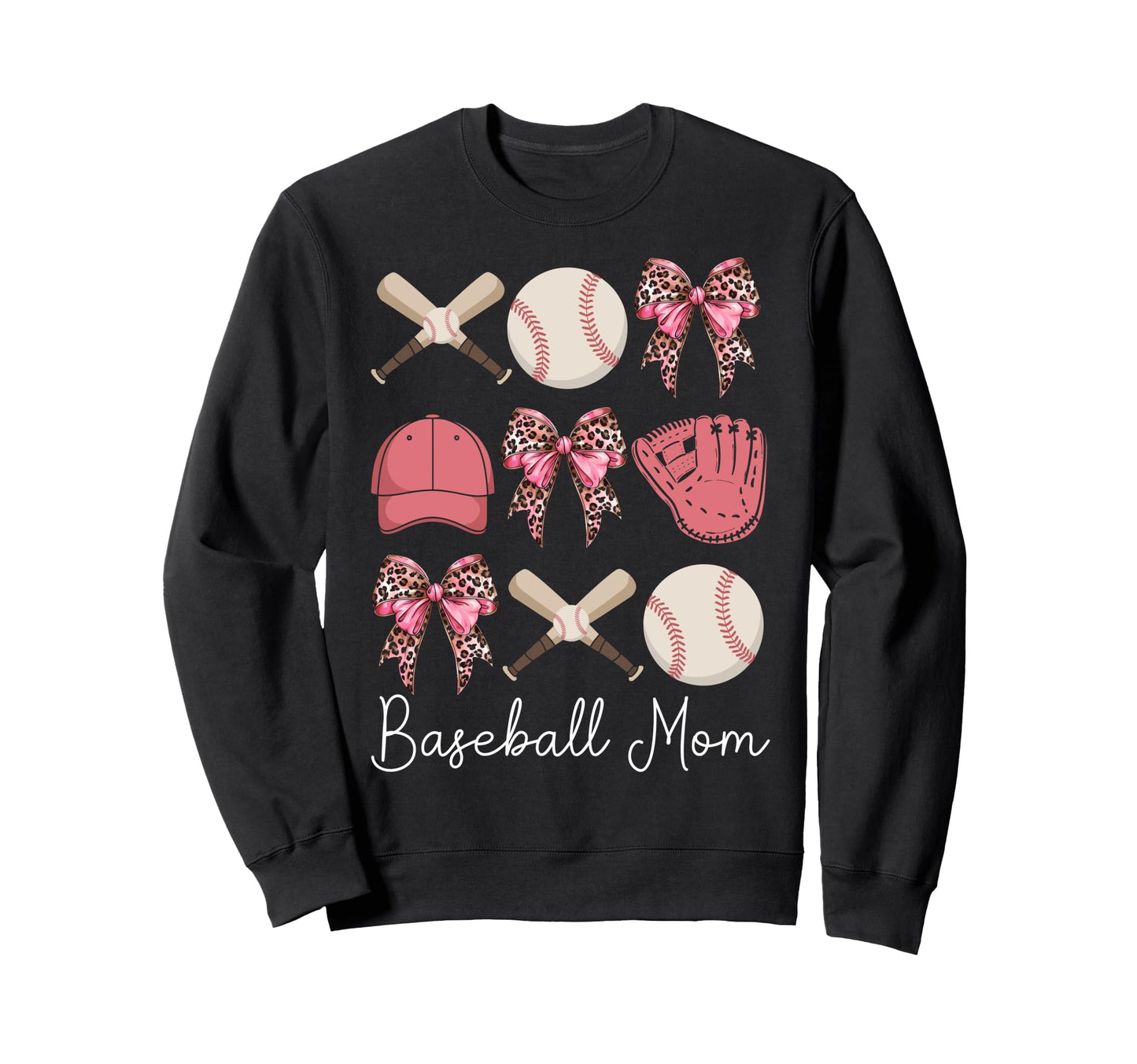 Baseball Mama Coquette Bow Baseball Sweatshirt - Aesthetic Graphic Unisex - T-Shirt, Sweatshirt, Hoodie
