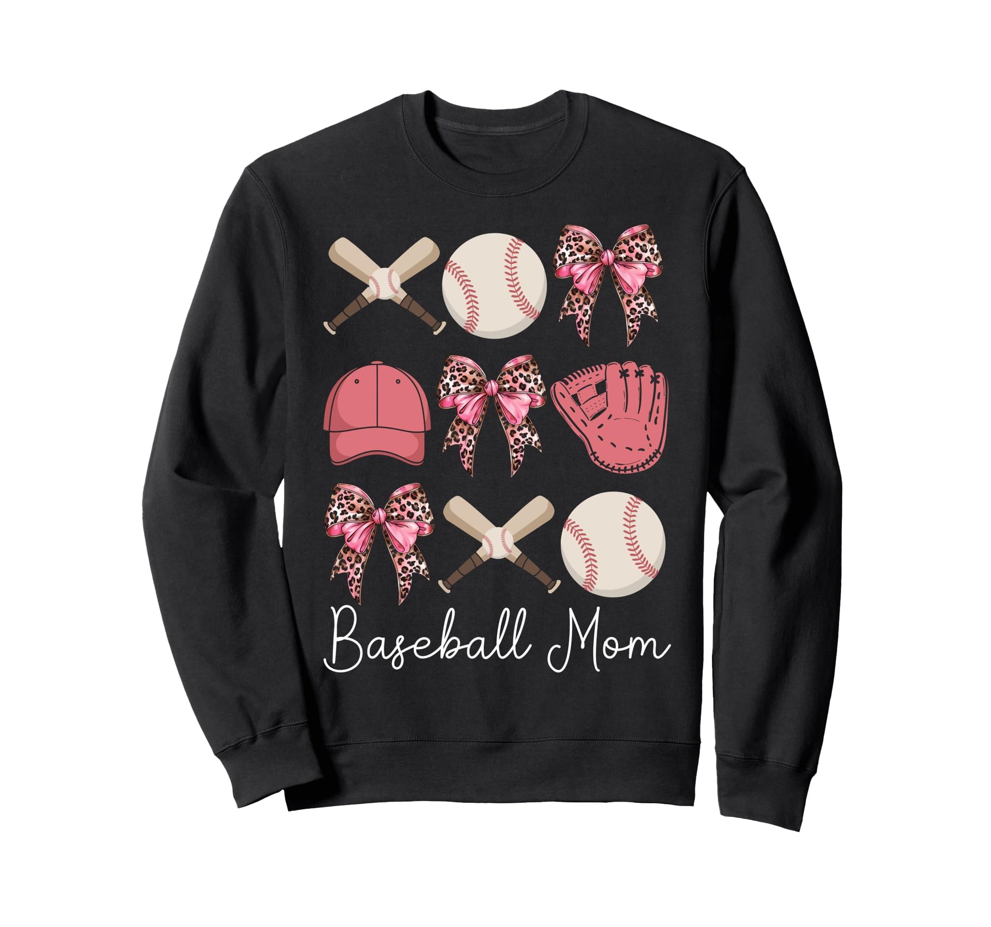 Baseball Mama Coquette Bow Baseball Sweatshirt - Aesthetic Graphic Unisex - T-Shirt, Sweatshirt, Hoodie