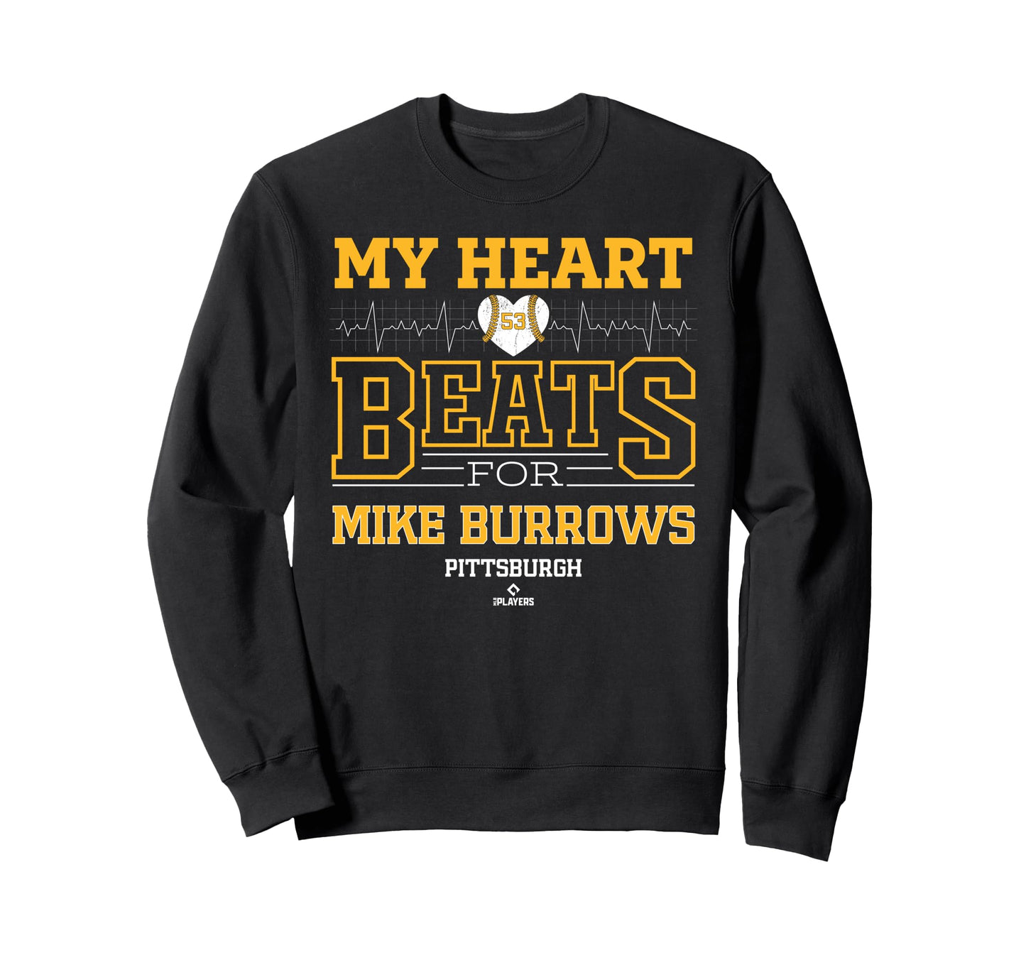 My Heart Beats Mike Burrows Sweatshirt - Minimalist Print for Adults - T-Shirt, Sweatshirt, Hoodie