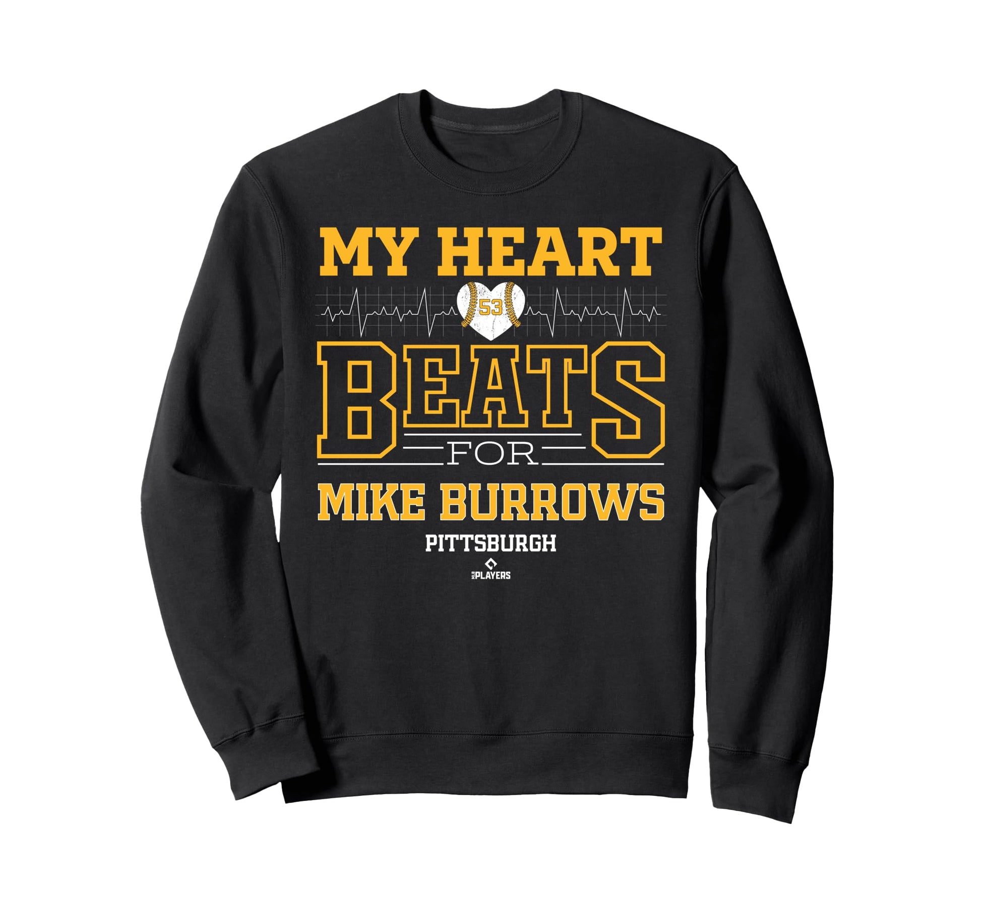 My Heart Beats Mike Burrows Sweatshirt - Minimalist Print for Adults - T-Shirt, Sweatshirt, Hoodie