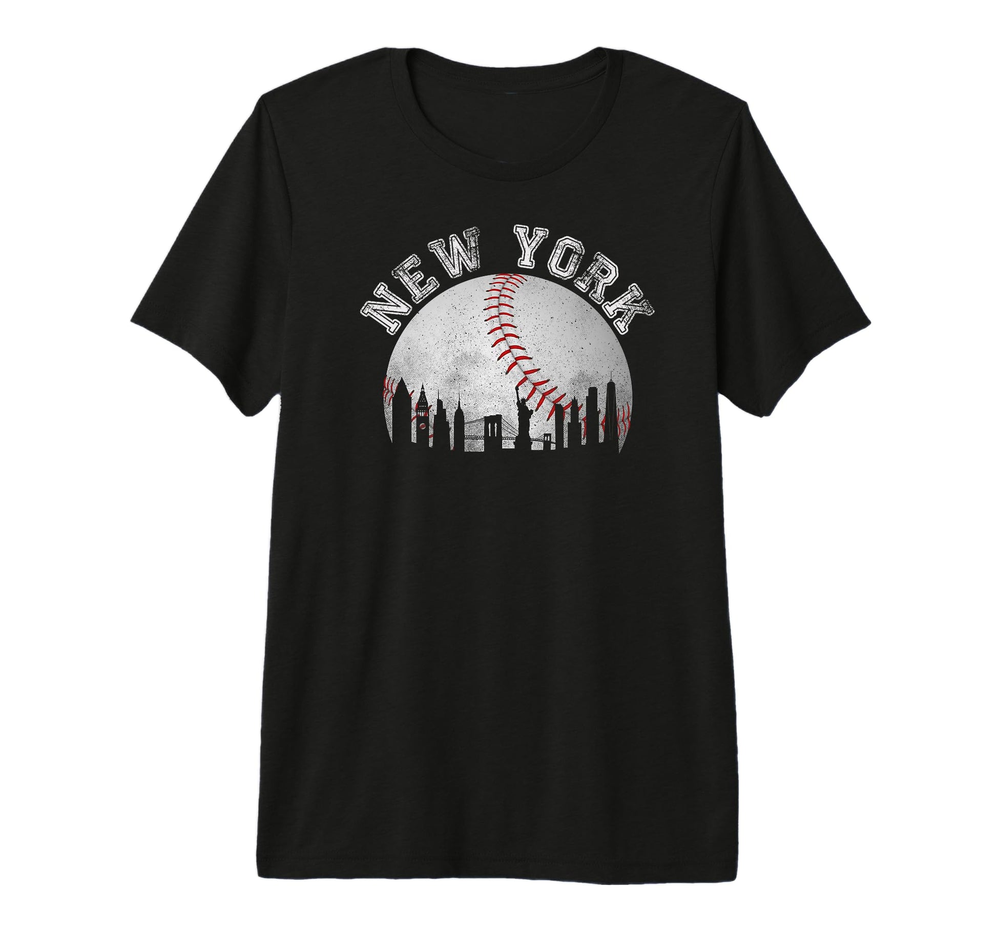 New York City Skyline Distressed Ny T-Shirt - Novelty Apparel Men Women - T-Shirt, Sweatshirt, Hoodie