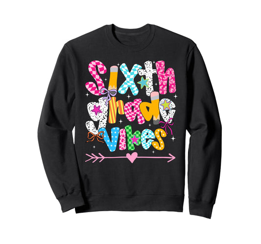 Back To School Groovy Teacher Sweatshirt - Minimalist Print for Adults - T-Shirt, Sweatshirt, Hoodie