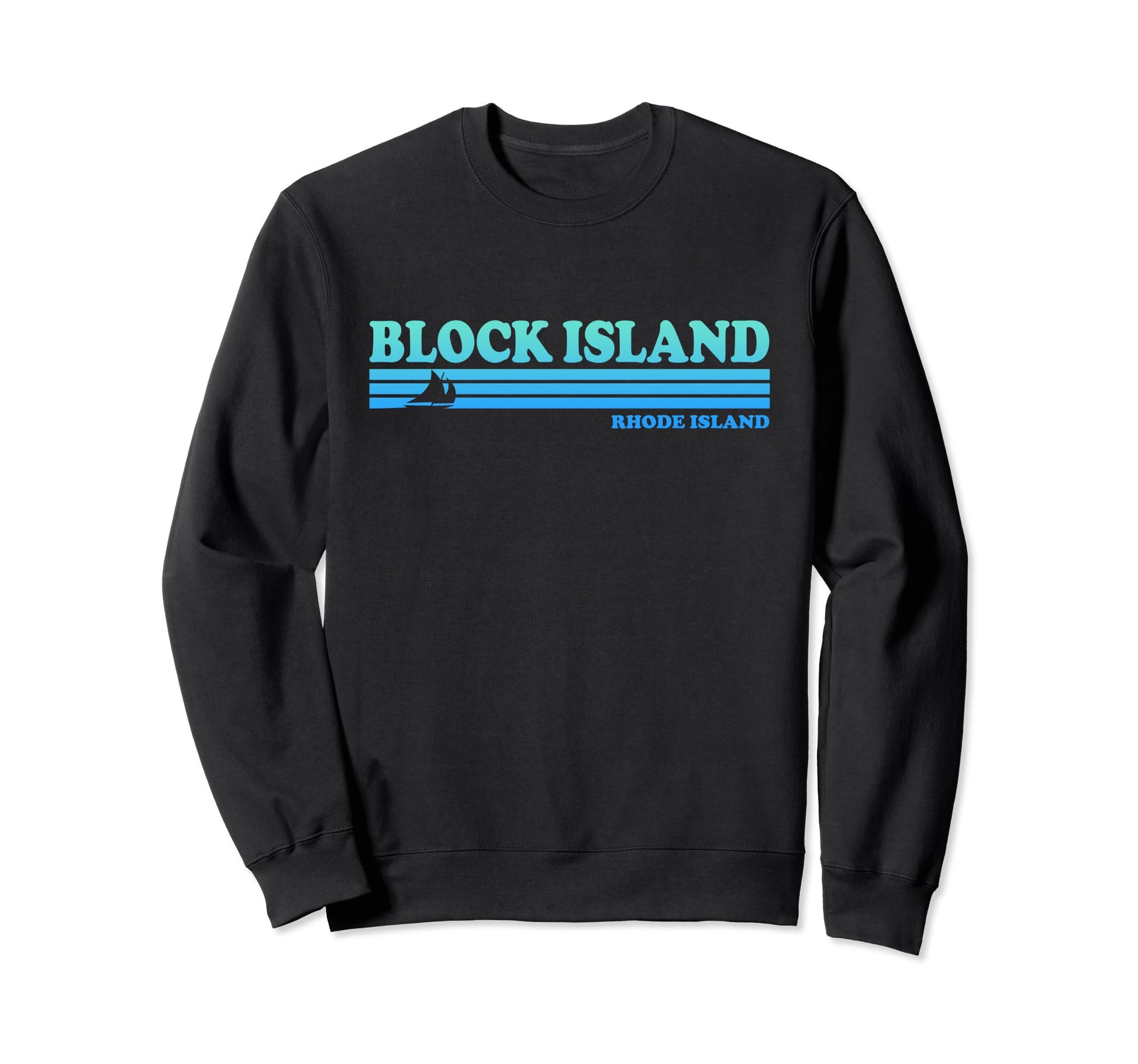 Block Island Ri Rhode Island Teal Sweatshirt - Fun Novelty Design Unisex - T-Shirt, Sweatshirt, Hoodie
