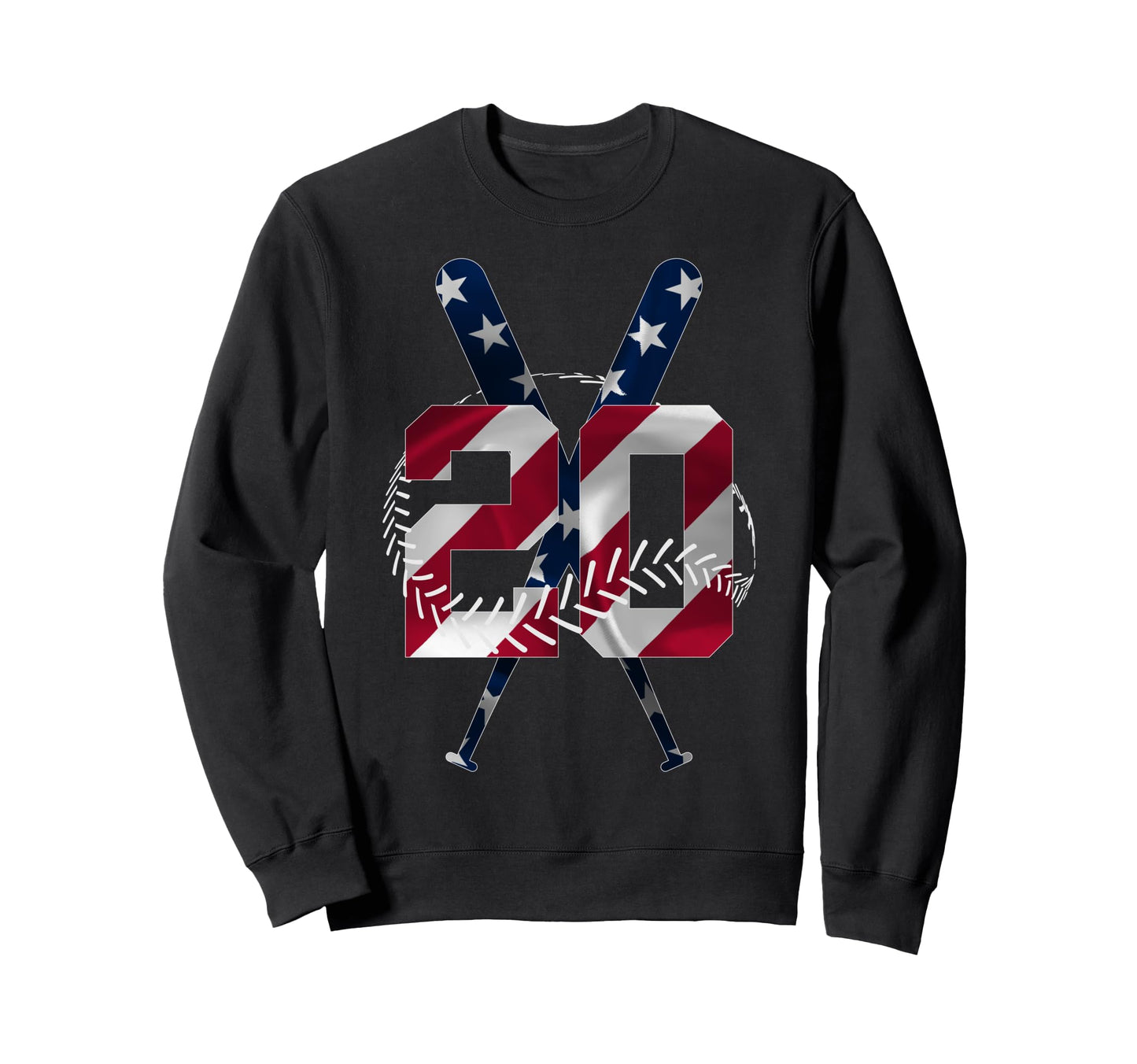 Number 20 Years Baseball 20Th Sweatshirt - Novelty Apparel Men Women - T-Shirt, Sweatshirt, Hoodie