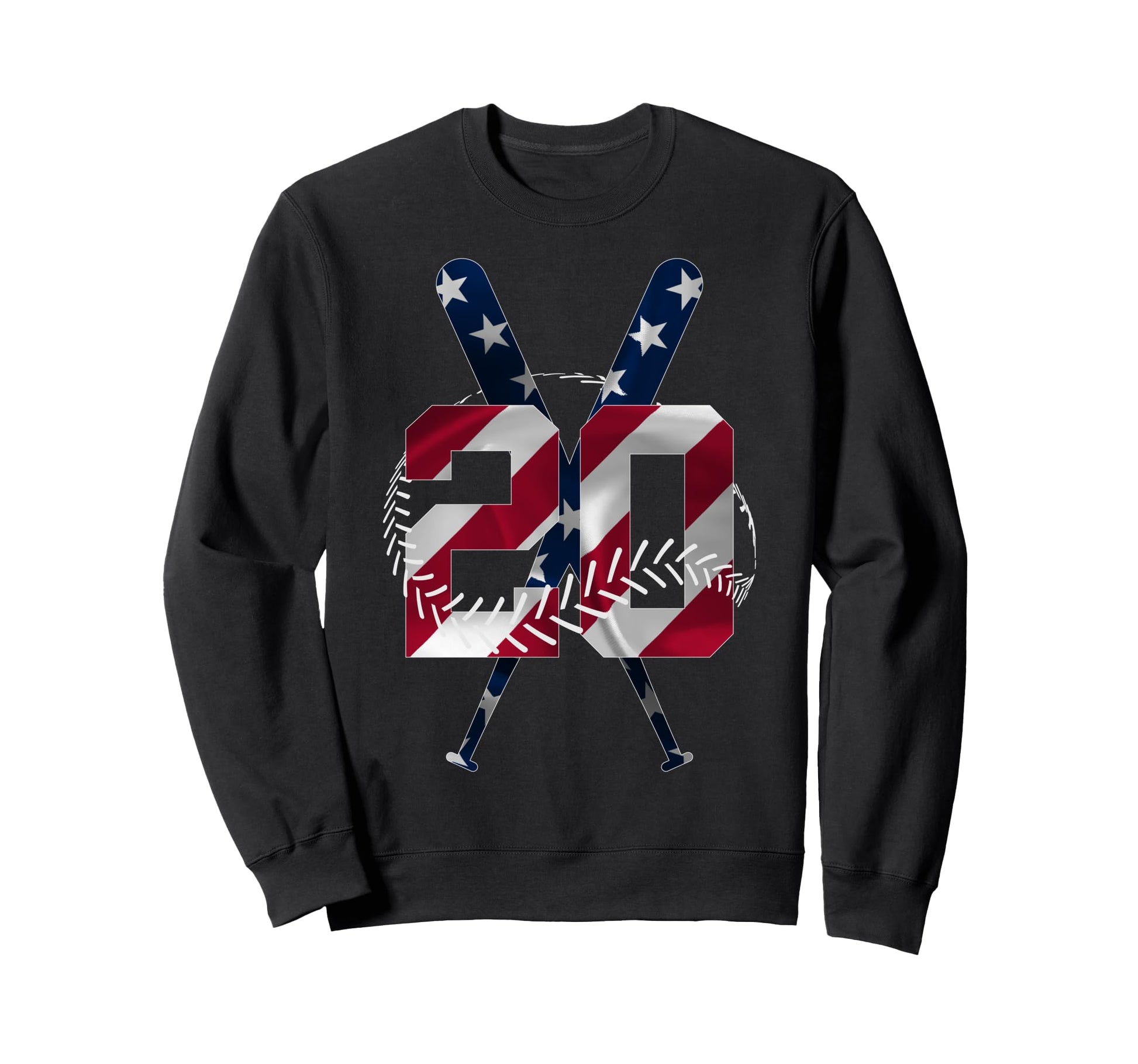 Number 20 Years Baseball 20Th Sweatshirt - Novelty Apparel Men Women - T-Shirt, Sweatshirt, Hoodie