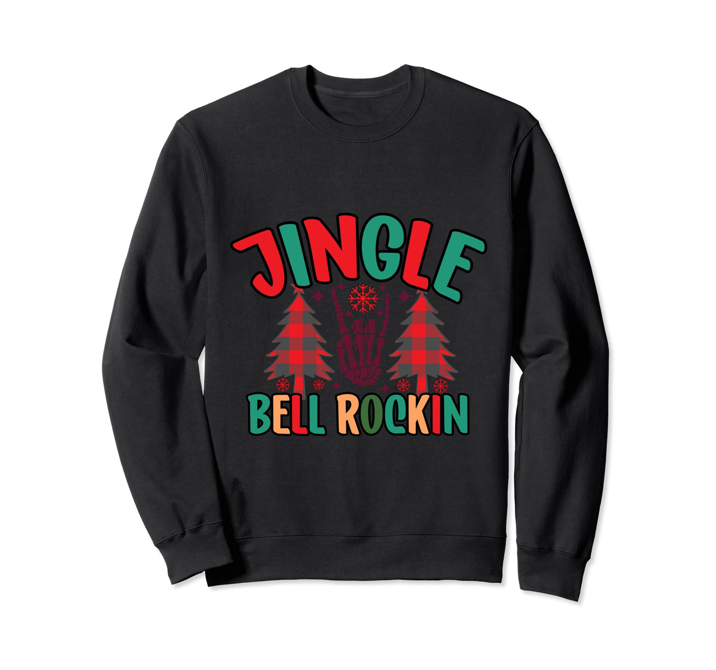Jingle Bell Rockin Word Art Sweatshirt - Fun Novelty Design for Adults - T-Shirt, Sweatshirt, Hoodie