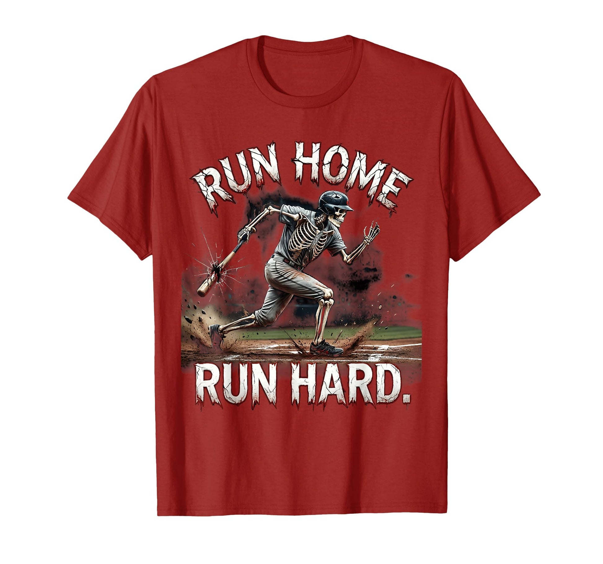 Run Home Run Hard Baseball T-Shirt - Trendy Graphic for Adults - T-Shirt, Sweatshirt, Hoodie