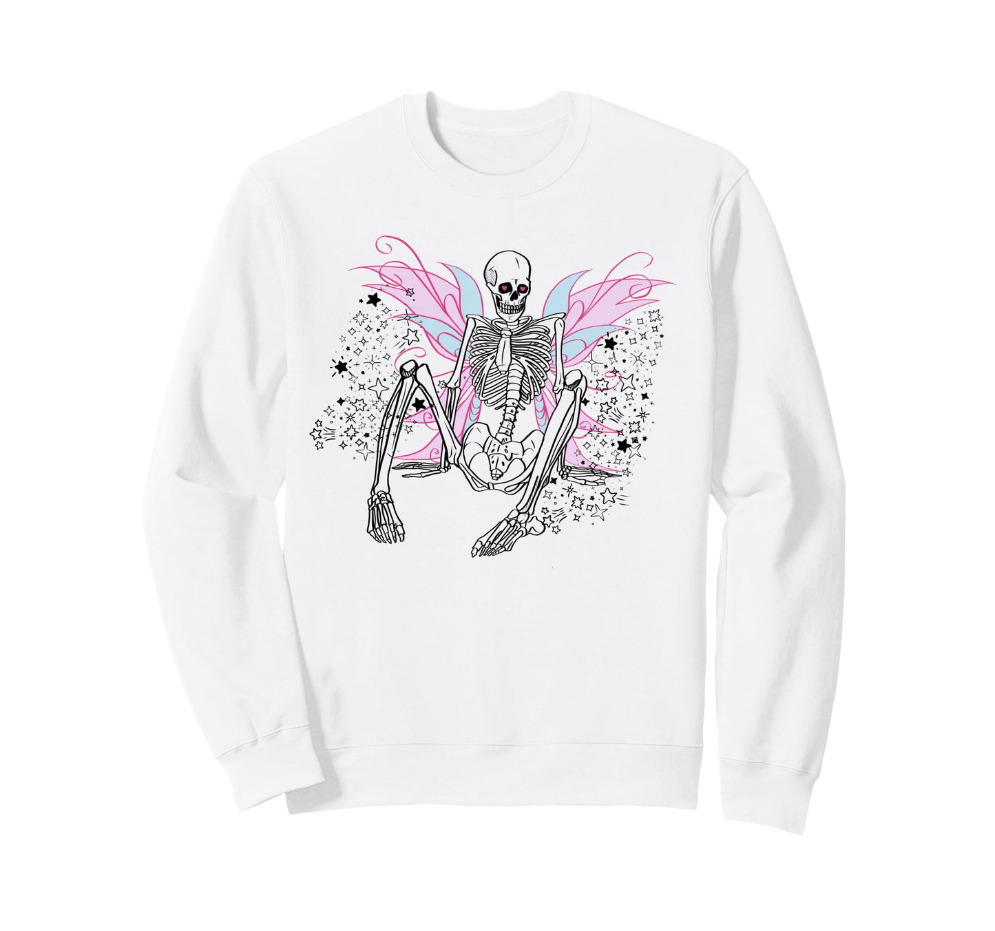 Gothic Skull Fairy Skeleton Y2K Sweatshirt - Trendy Graphic for Adults - T-Shirt, Sweatshirt, Hoodie