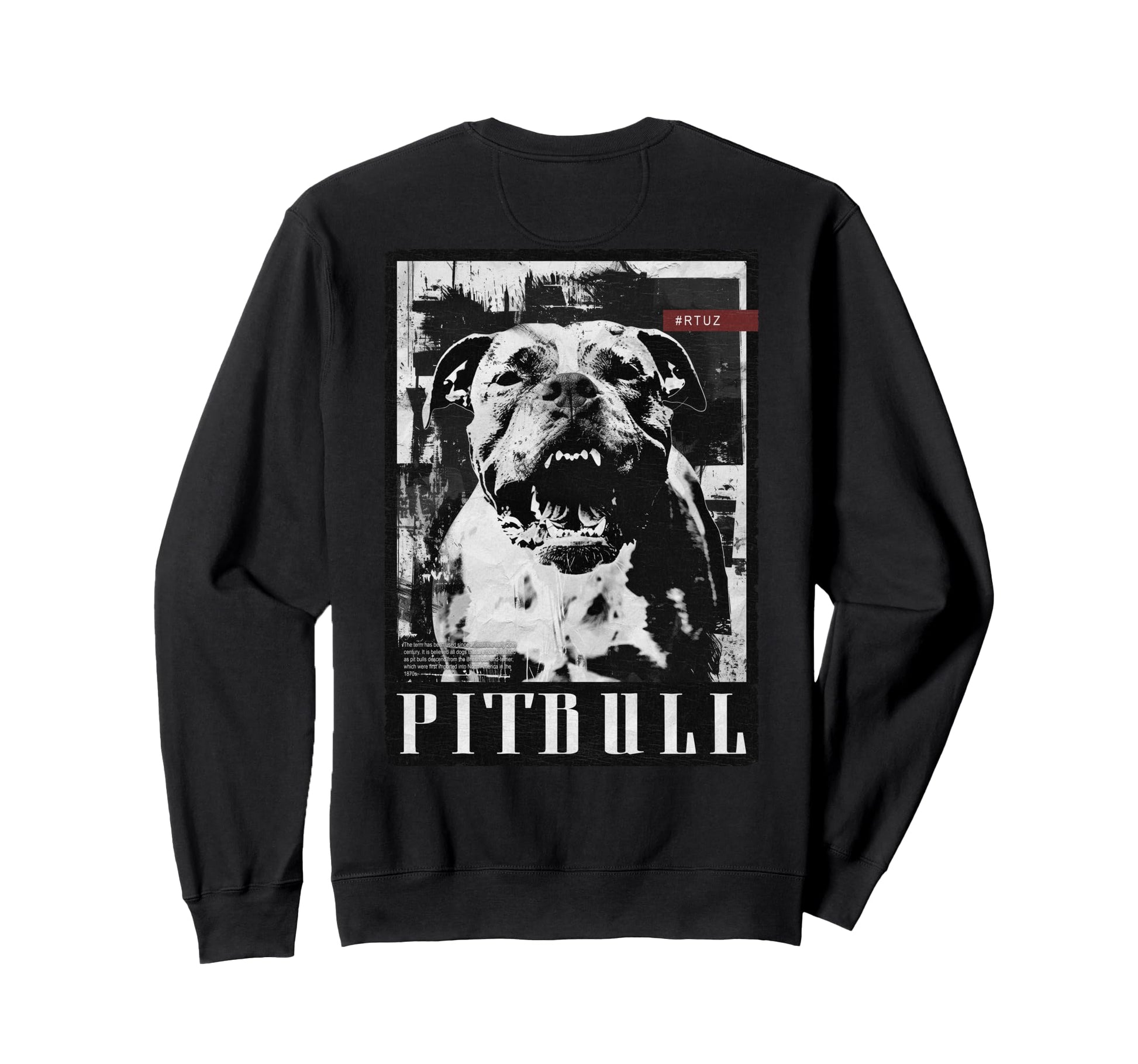 Back Y2K Streetwear Dog Pit Bull Sweatshirt - Fun Novelty Design Unisex - T-Shirt, Sweatshirt, Hoodie