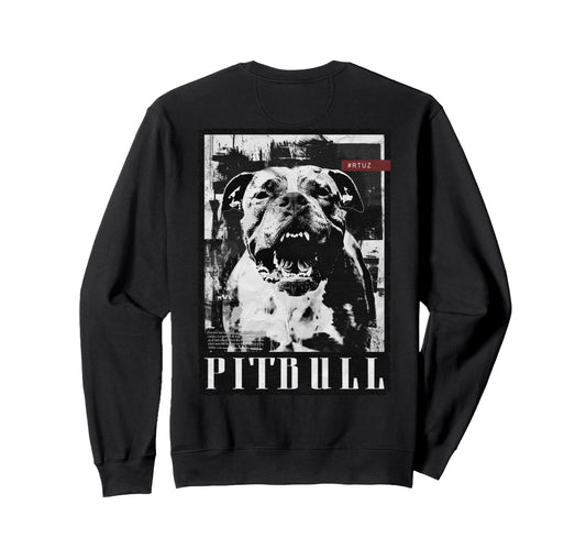 Back Y2K Streetwear Dog Pit Bull Sweatshirt - Fun Novelty Design Unisex - T-Shirt, Sweatshirt, Hoodie